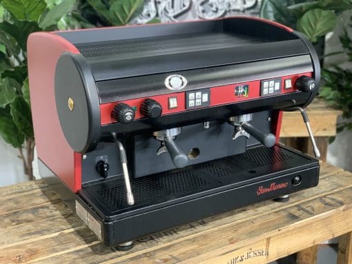 San Marino Lisa Full Custom Red - 2 Group Commercial Espresso Machine - Black