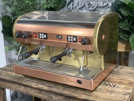 San Marino Lisa Brass - 2 Group Commercial Espresso Machine - Gold