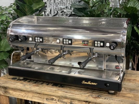 San Marino Lisa Base - 3 Group Commercial Espresso Machine - Black