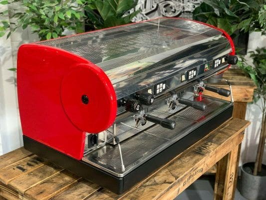 San Marino Lisa - 3 Group Commercial Espresso Machine - Red