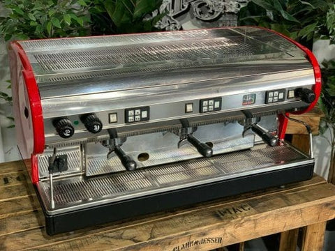 San Marino Lisa - 3 Group Commercial Espresso Machine - Red