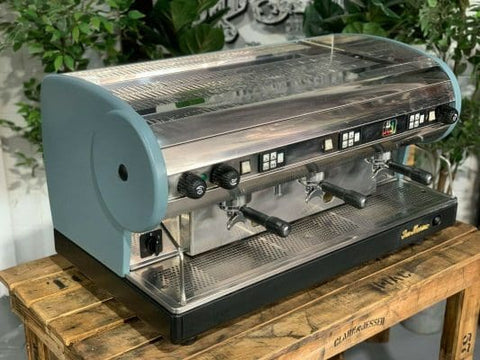 San Marino Lisa Blue - 3 Group Commercial Espresso Machine - Green