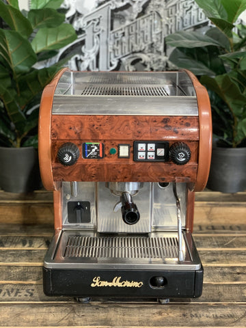 San Marino Lisa Junior 1 Group Brier Wood Espresso Coffee Machine - 1125