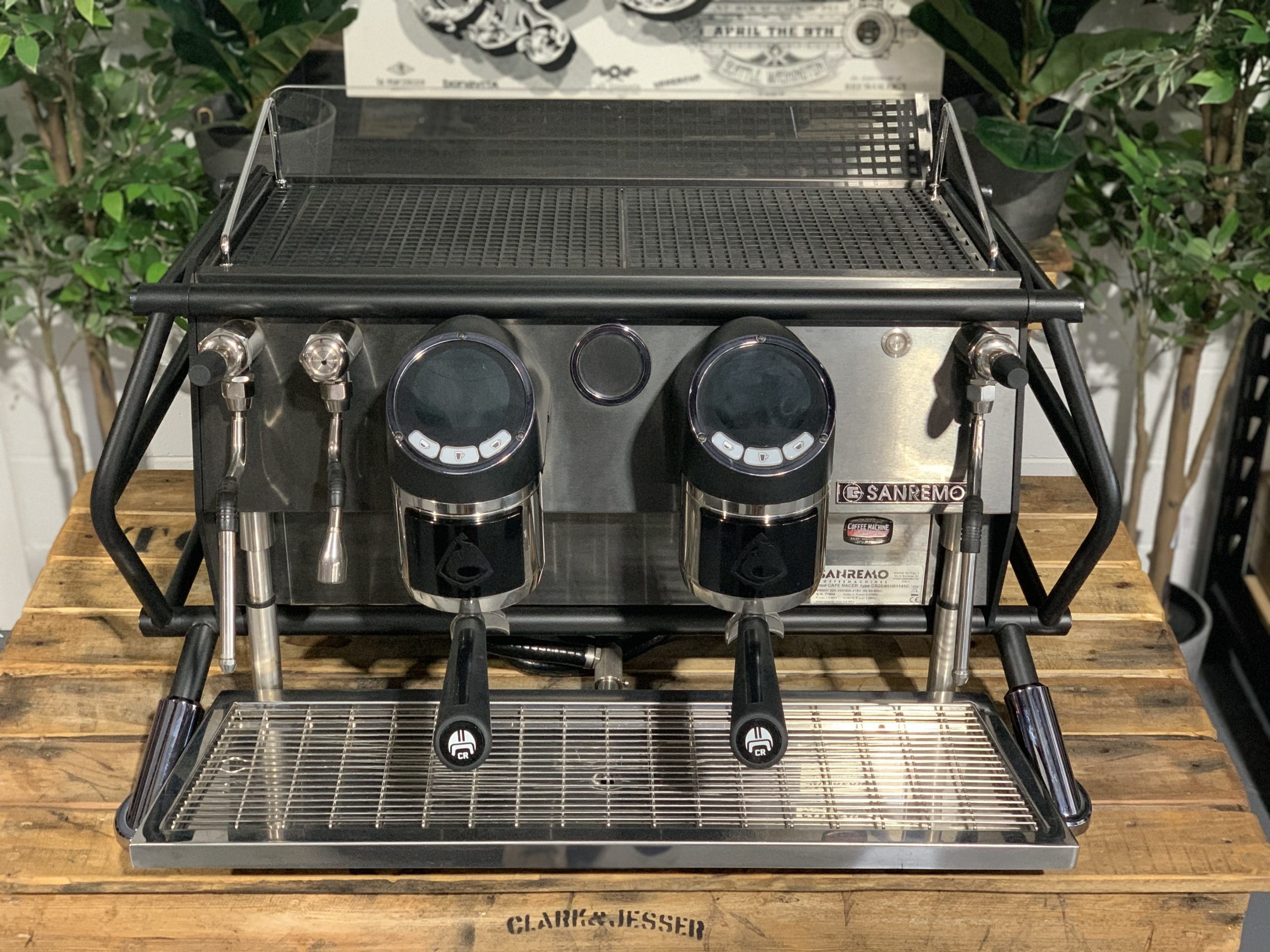 San Remo Cafe Racer - 2 Group Commercial Espresso Machine - Black