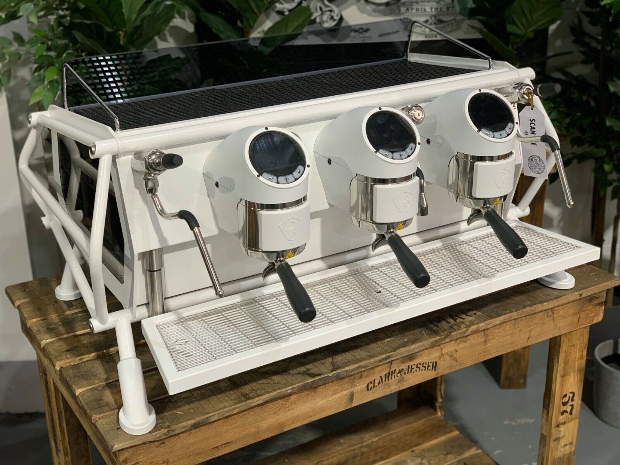 San Remo Cafe Racer Naked - 3 Group Commercial Espresso Machine - White