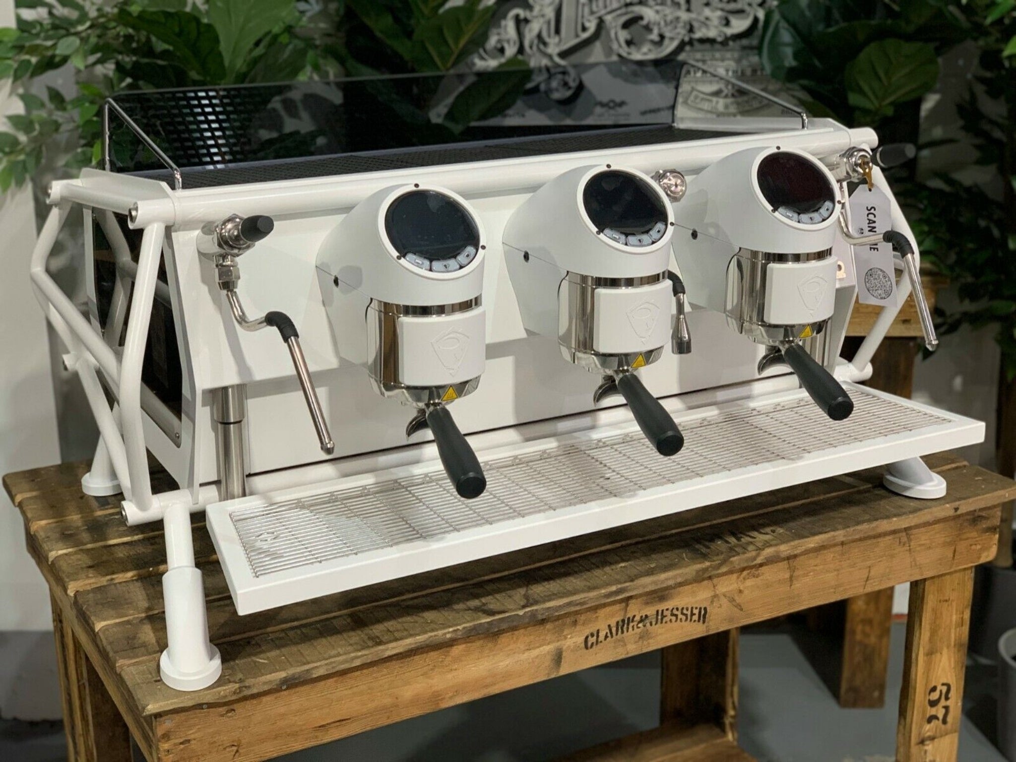 San Remo Cafe Racer Naked - 3 Group Commercial Espresso Machine - White