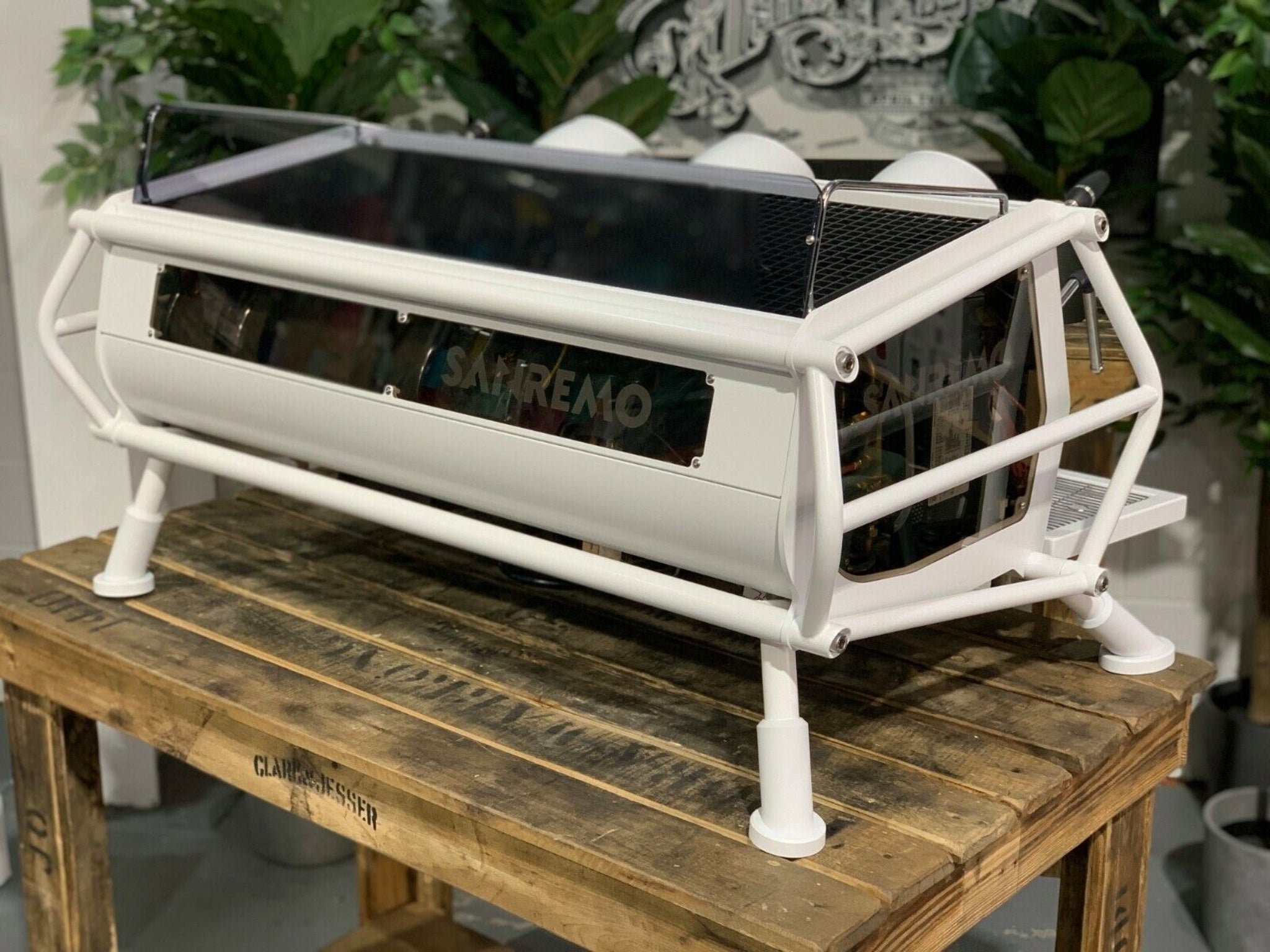San Remo Cafe Racer Naked - 3 Group Commercial Espresso Machine - White