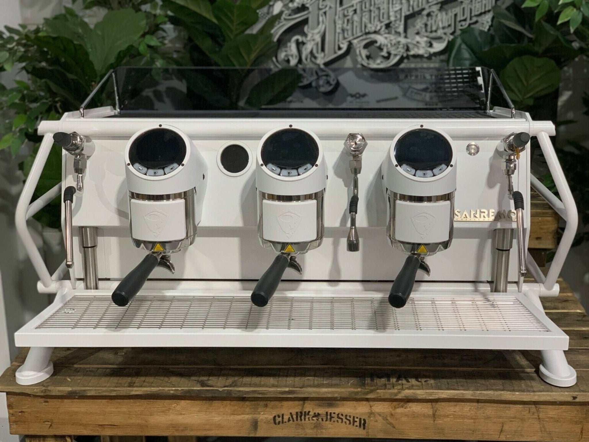 San Remo Cafe Racer Naked - 3 Group Commercial Espresso Machine - White