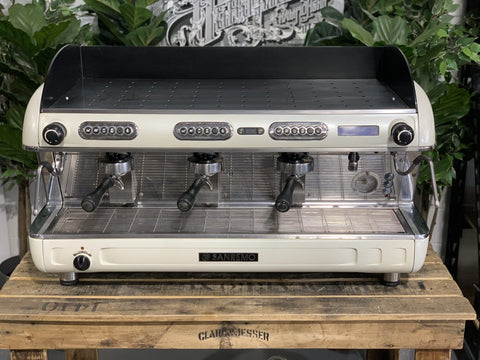 San Remo Verona - 3 Group Commercial Espresso Machine - White
