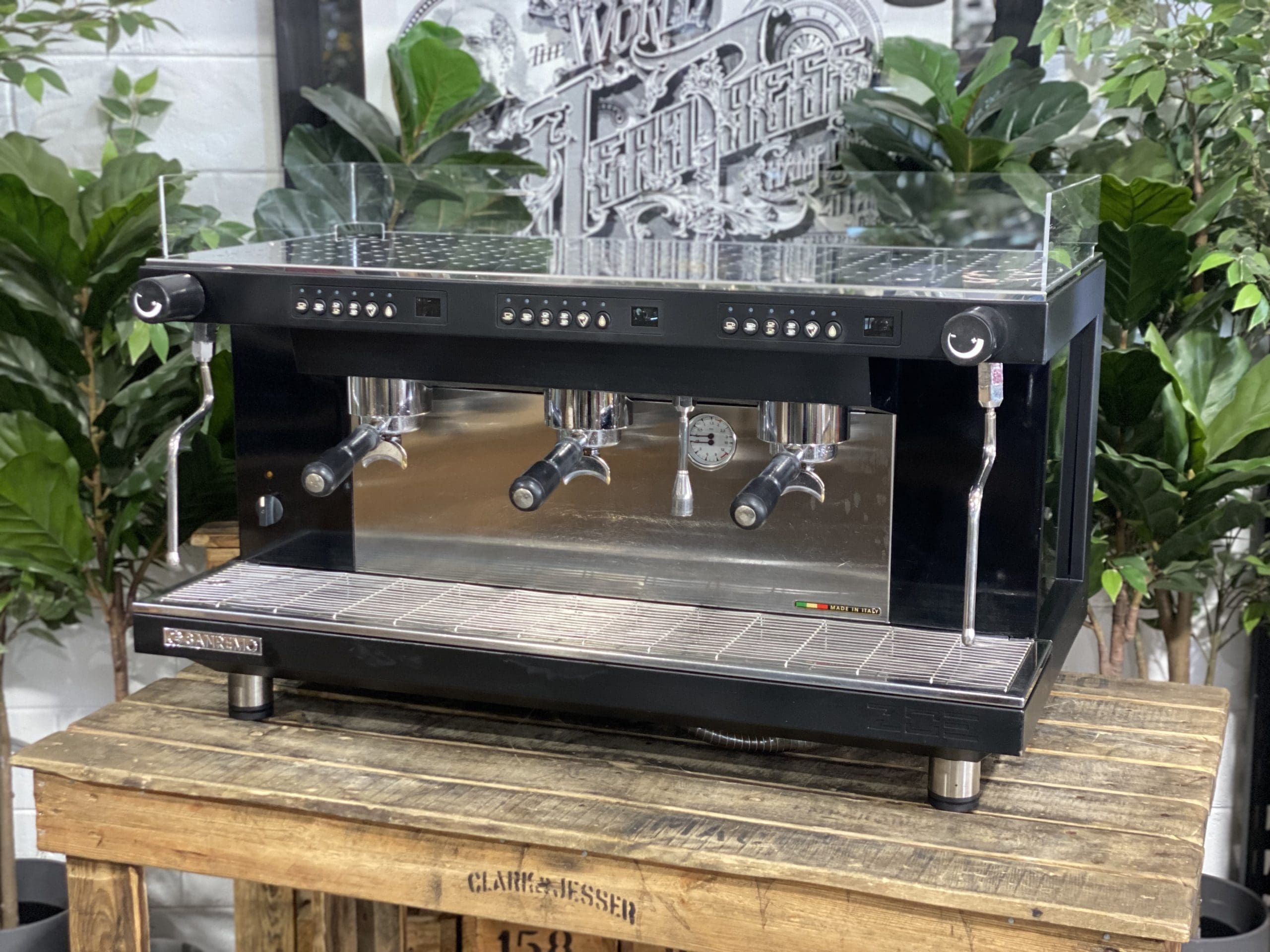 San Remo Zoe Competition High Cup - 3 Group Commercial Espresso Machine - Black
