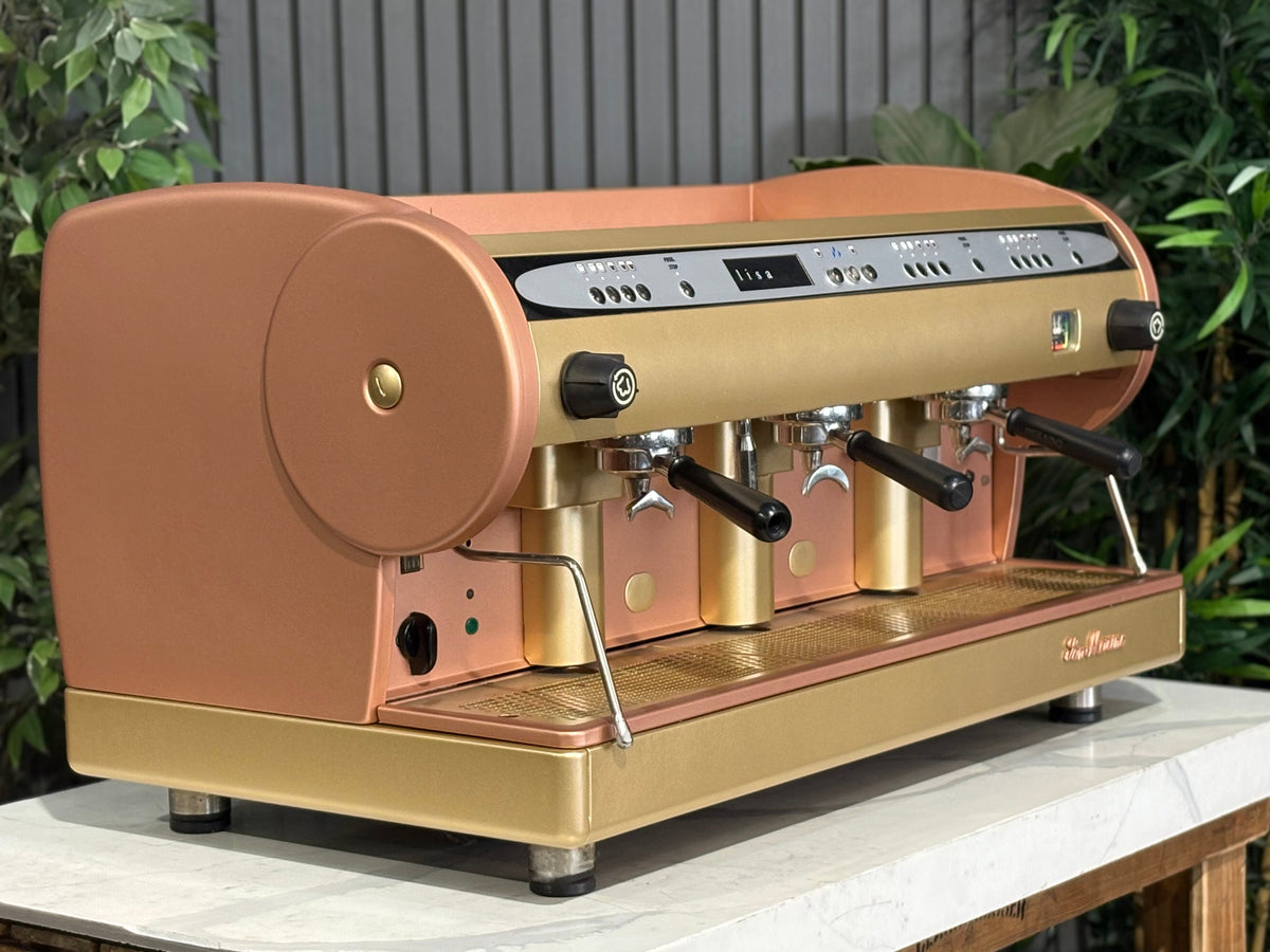 San Marino Lisa R - - 3 Group Commercial Espresso Machine - Commercial - Bronze & Gold
