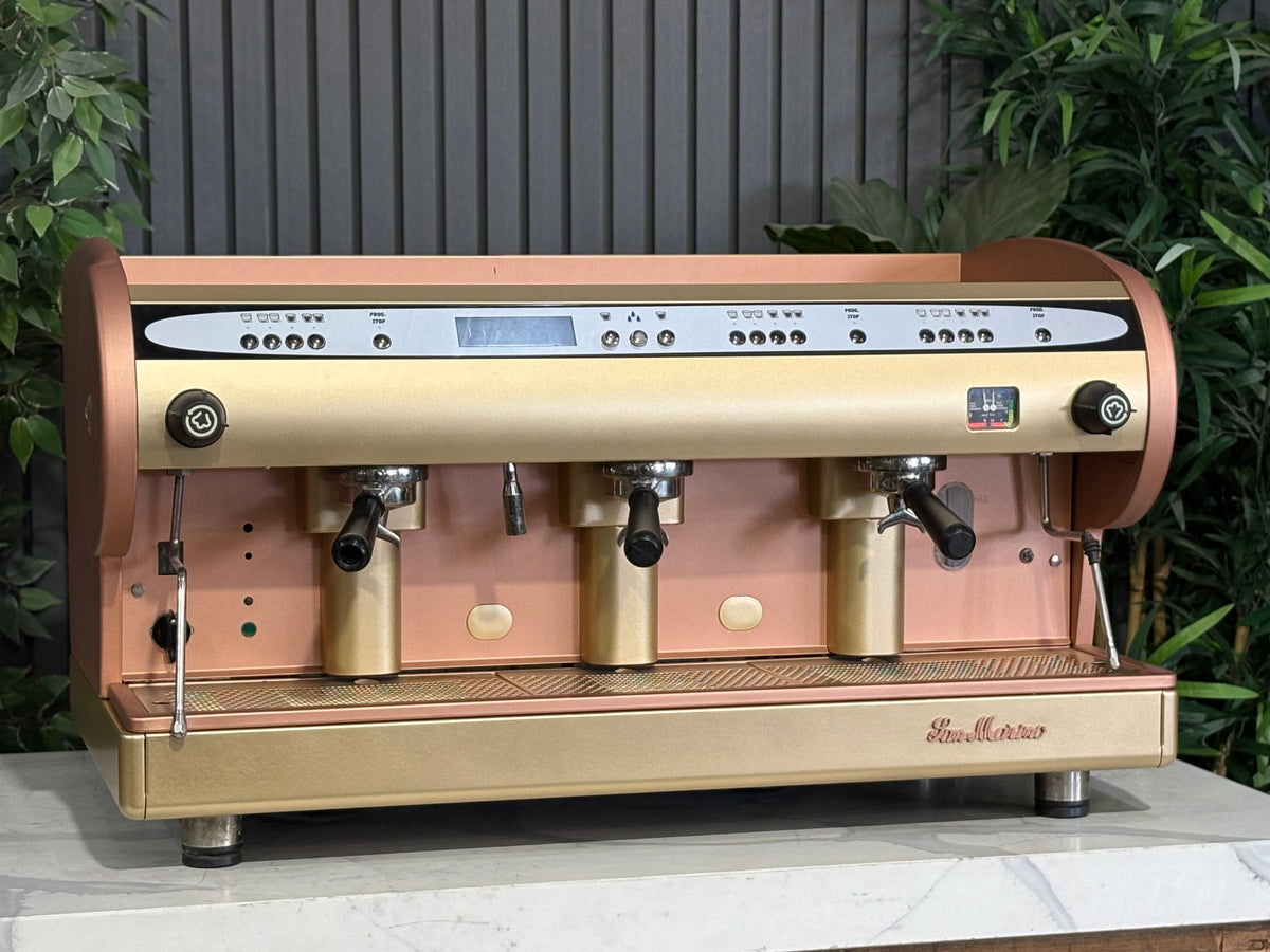 San Marino Lisa R - - 3 Group Commercial Espresso Machine - Commercial - Bronze & Gold