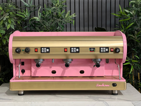 San Marino Lisa Pink - 3 Group Commercial Espresso Machine - Gold