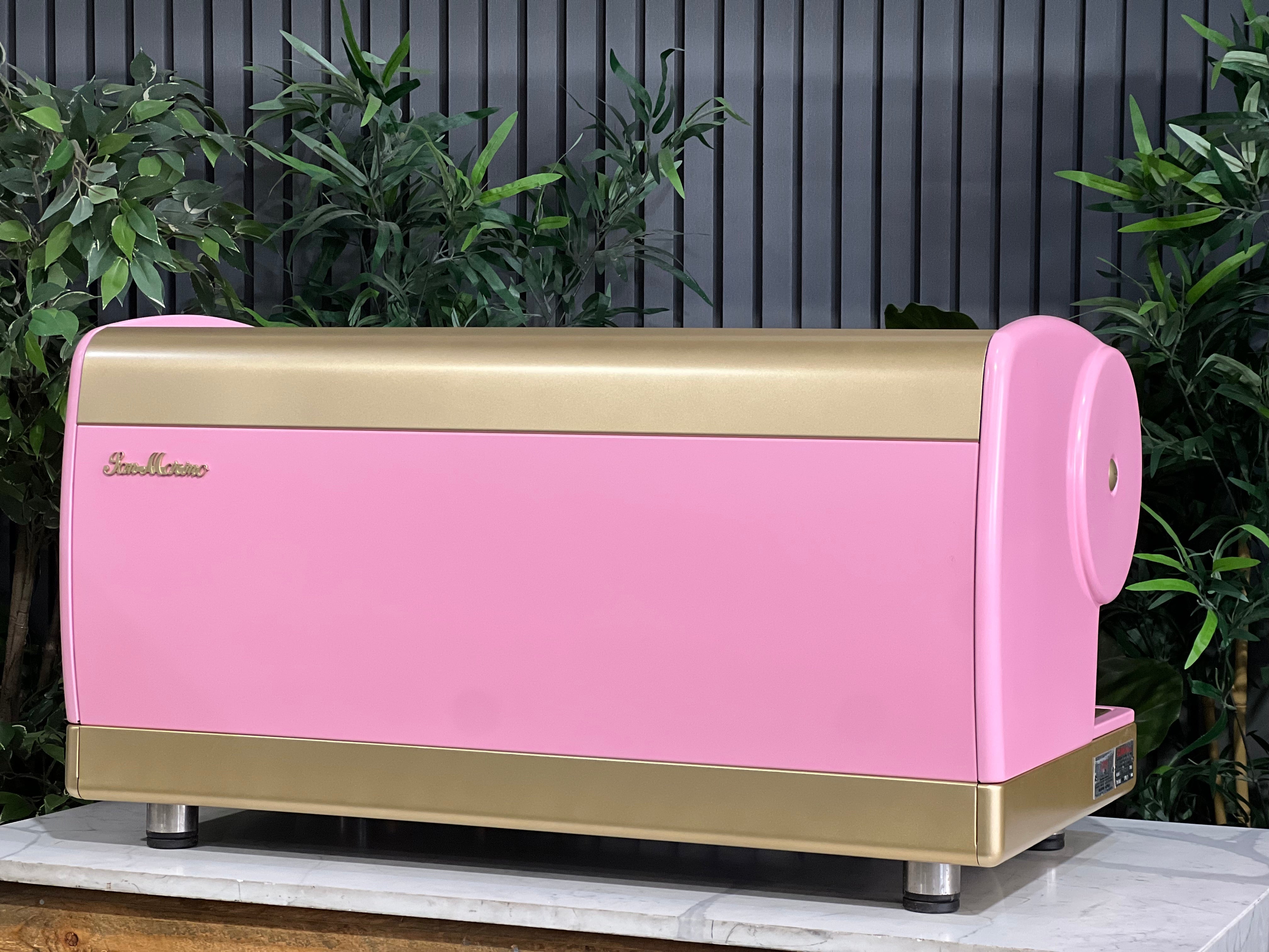 San Marino Lisa Pink - 3 Group Commercial Espresso Machine - Gold