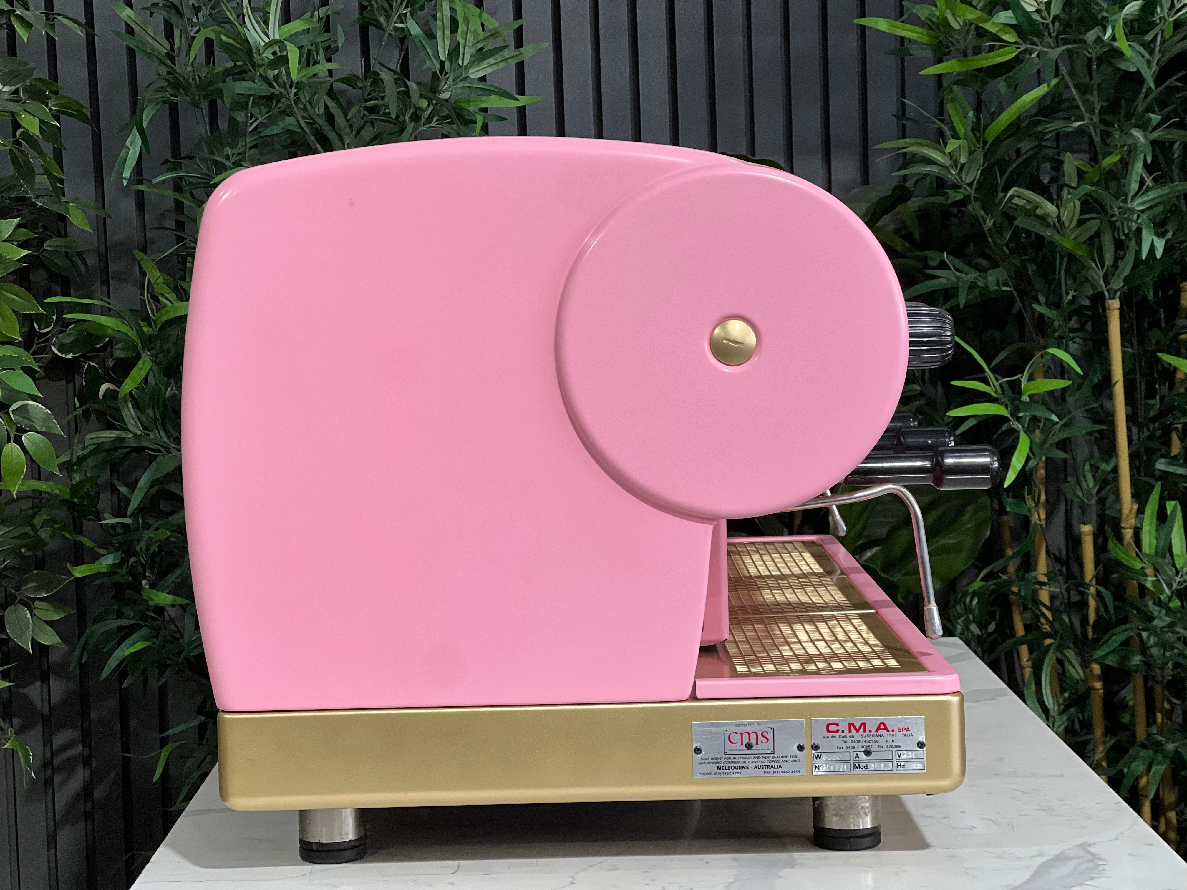San Marino Lisa Pink - 3 Group Commercial Espresso Machine - Gold