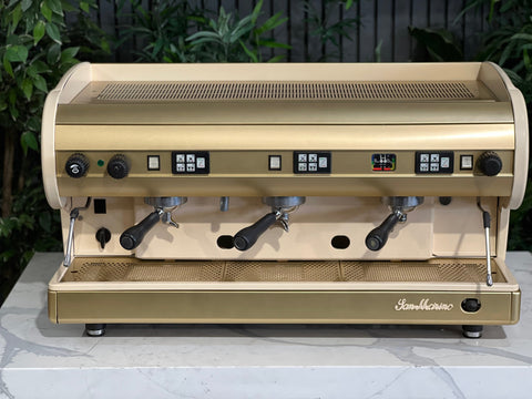 San Marino Lisa Cream - 3 Group Commercial Espresso Machine - Gold