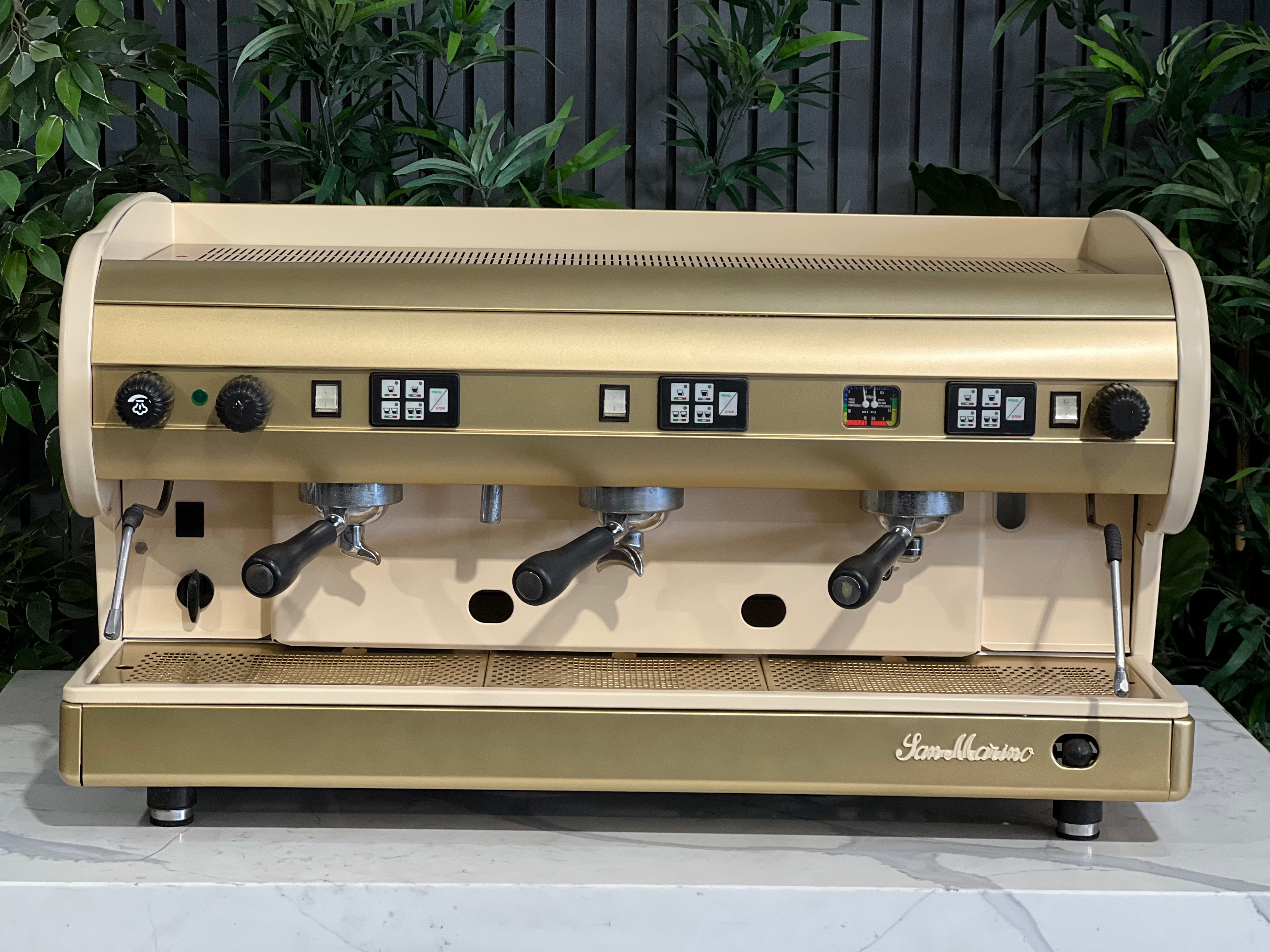 San Marino Lisa Cream - 3 Group Commercial Espresso Machine - Gold