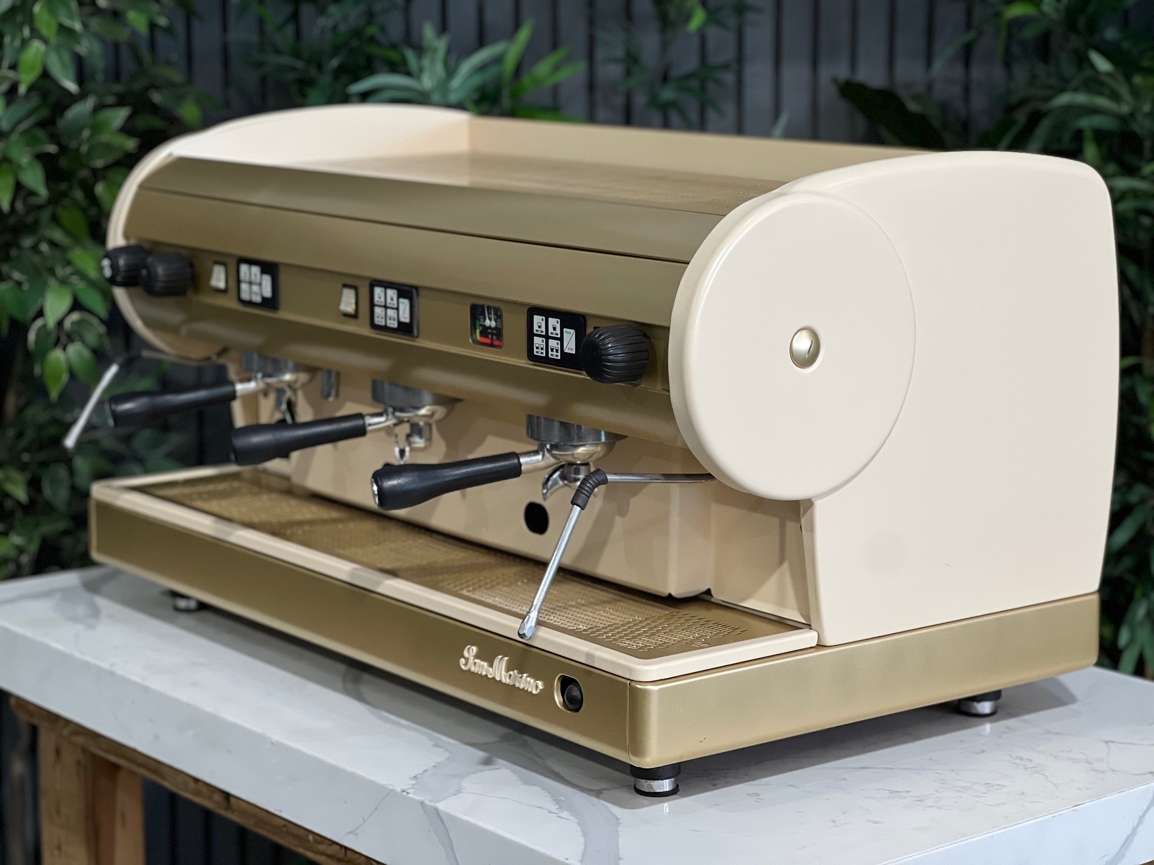 San Marino Lisa Cream - 3 Group Commercial Espresso Machine - Gold