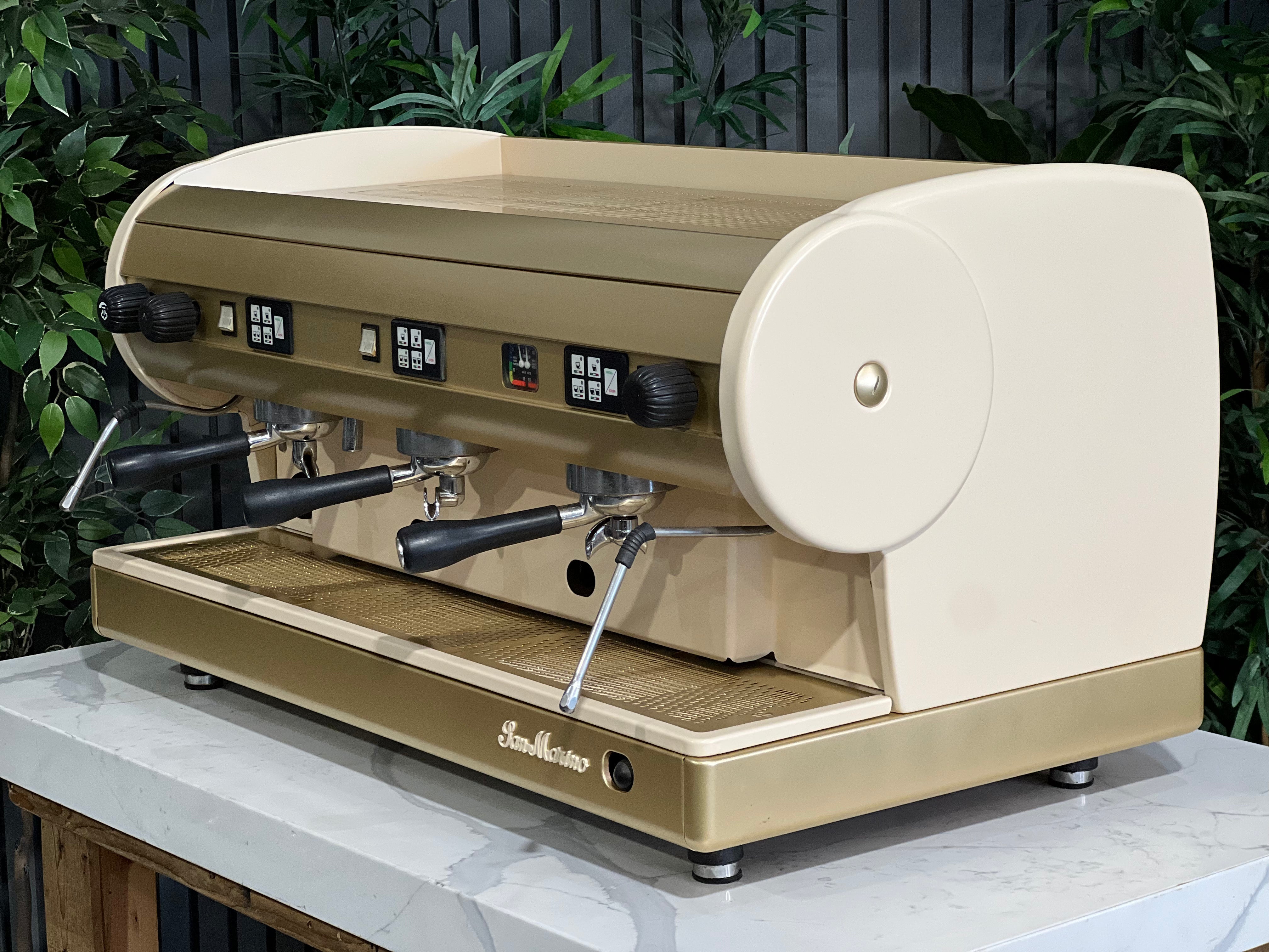 San Marino Lisa Cream - 3 Group Commercial Espresso Machine - Gold