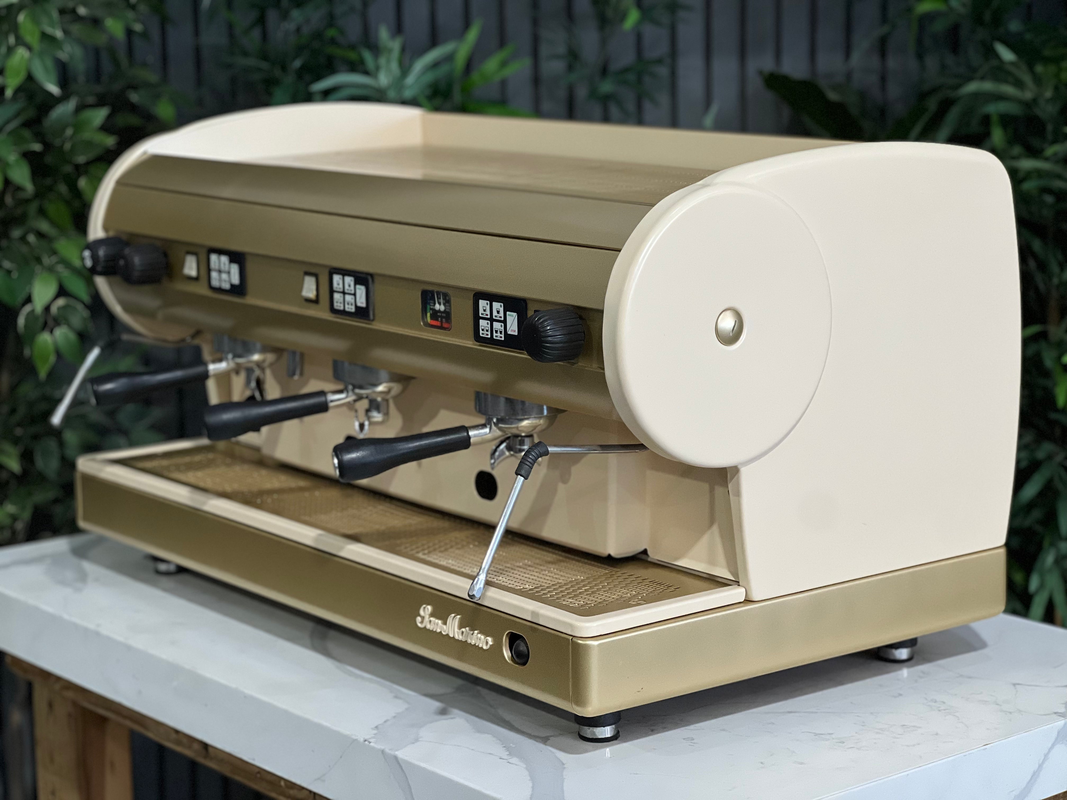 San Marino Lisa Cream - 3 Group Commercial Espresso Machine - Gold