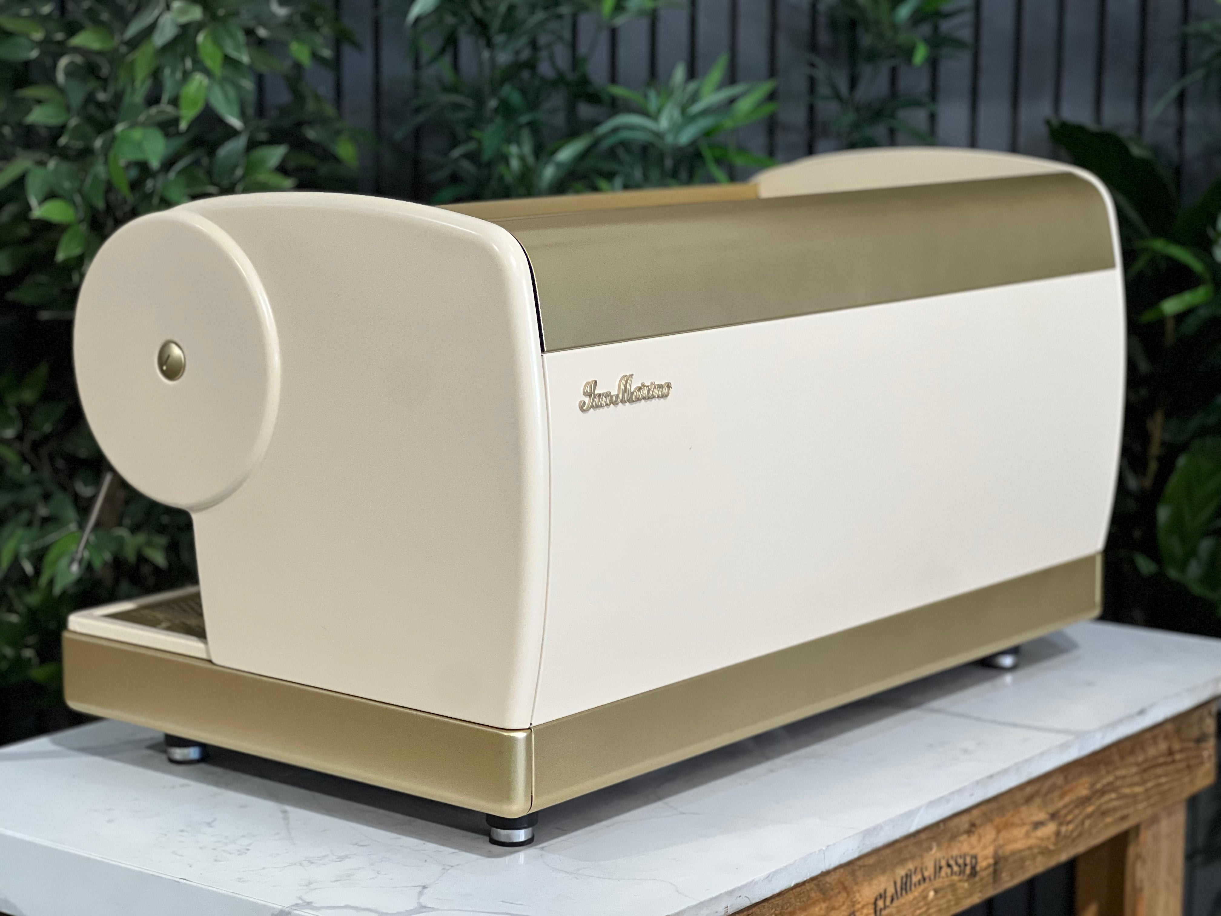 San Marino Lisa Cream - 3 Group Commercial Espresso Machine - Gold