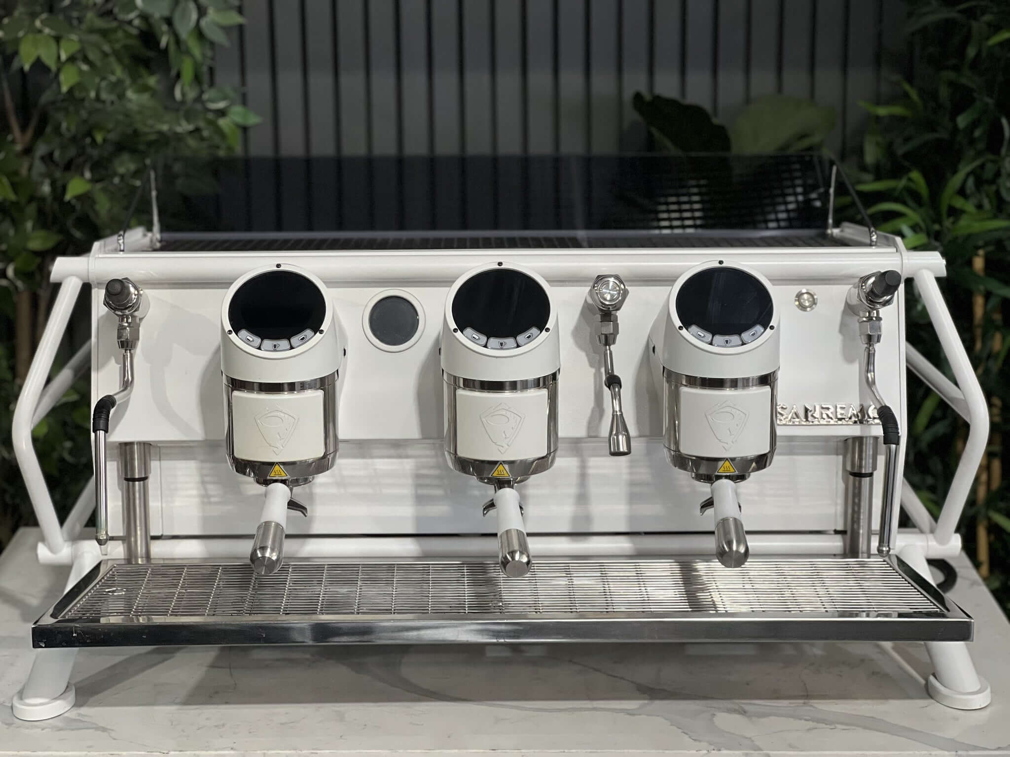 San Remo Cafe Racer Naked - 3 Group Commercial Espresso Machine - White