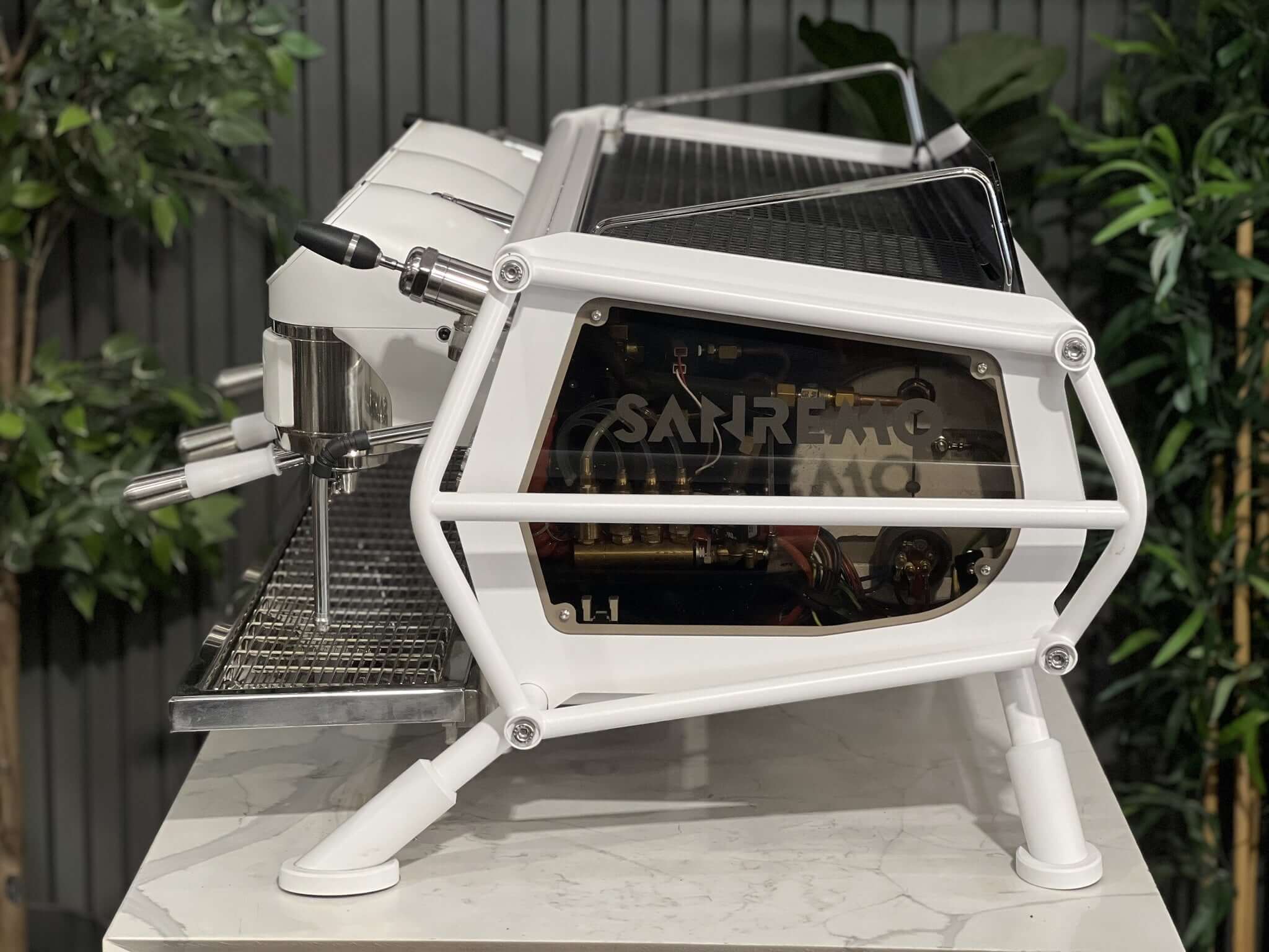 San Remo Cafe Racer Naked - 3 Group Commercial Espresso Machine - White