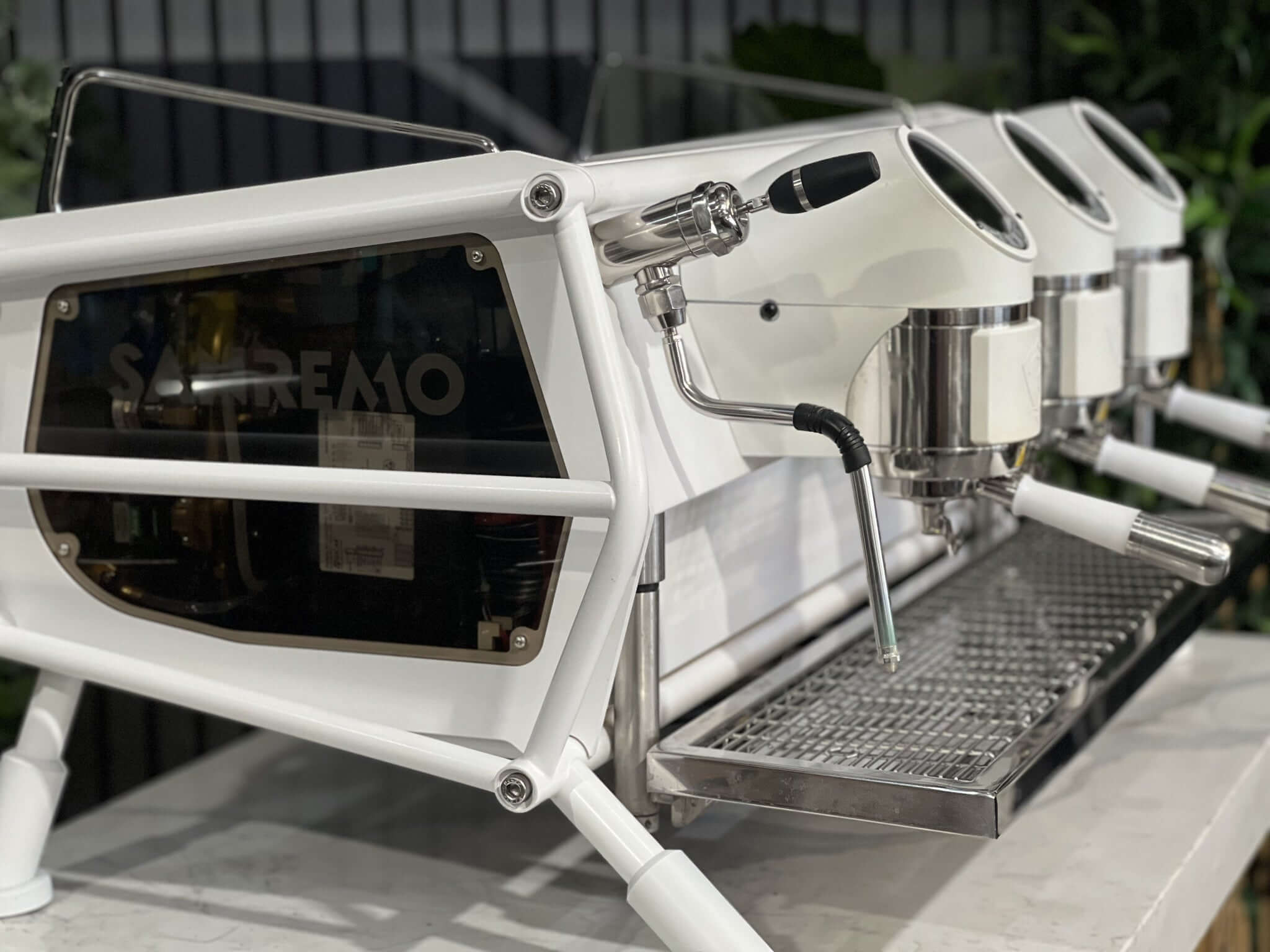 San Remo Cafe Racer Naked - 3 Group Commercial Espresso Machine - White