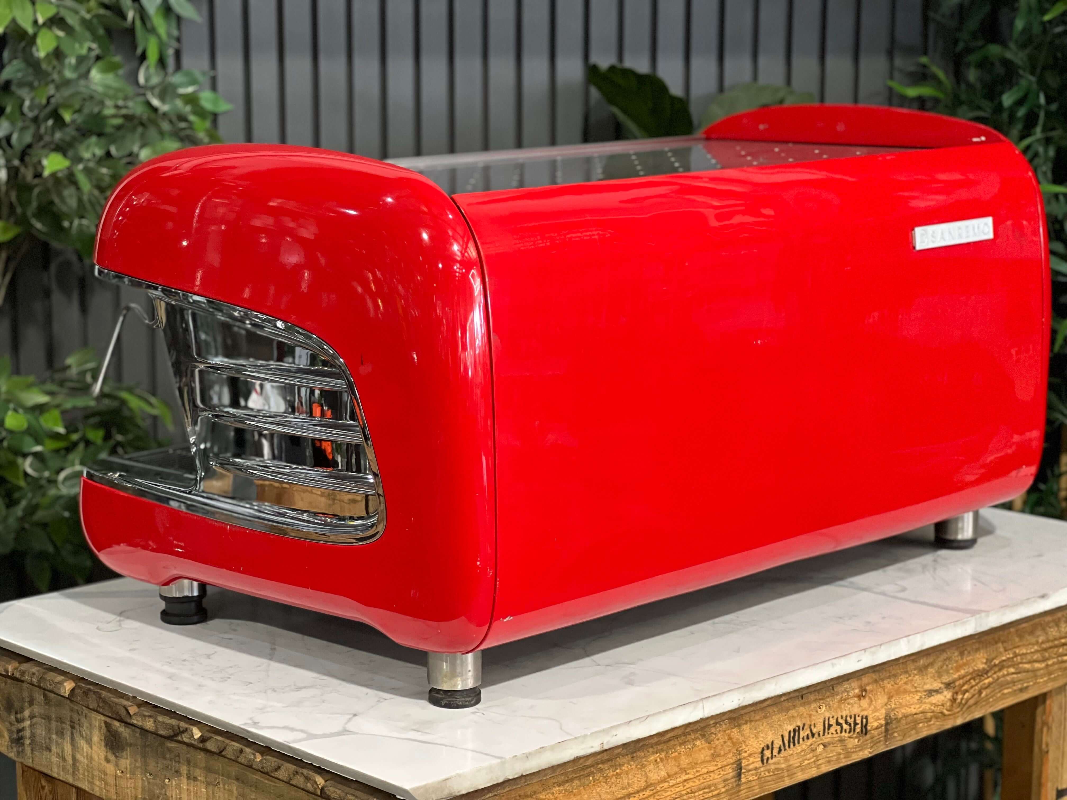 San Remo Verona - 3 Group Commercial Espresso Machine - Red