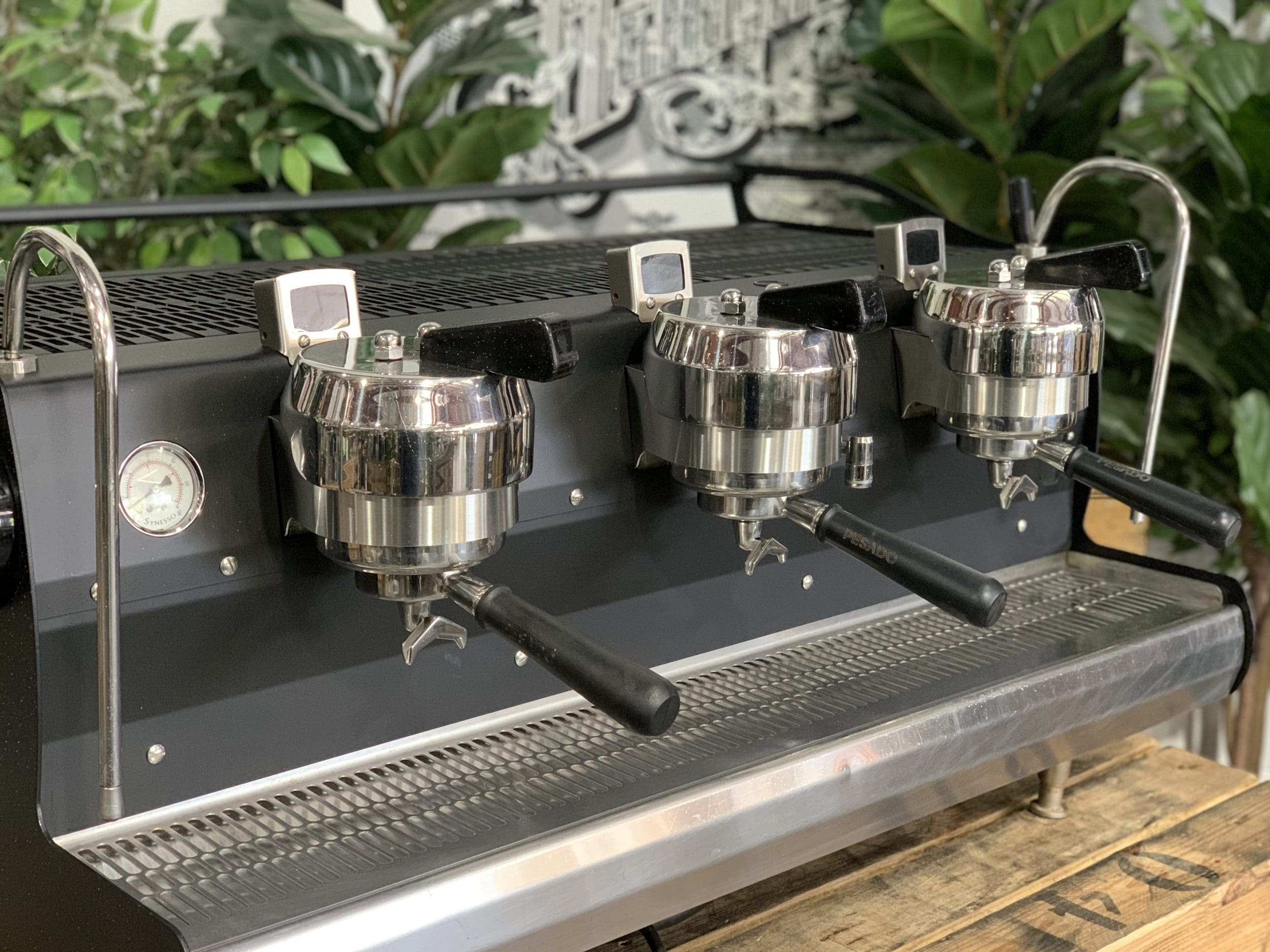 Synesso Cyncra Matte w. Shot Timers - 3 Group Commercial Espresso Machine - Black
