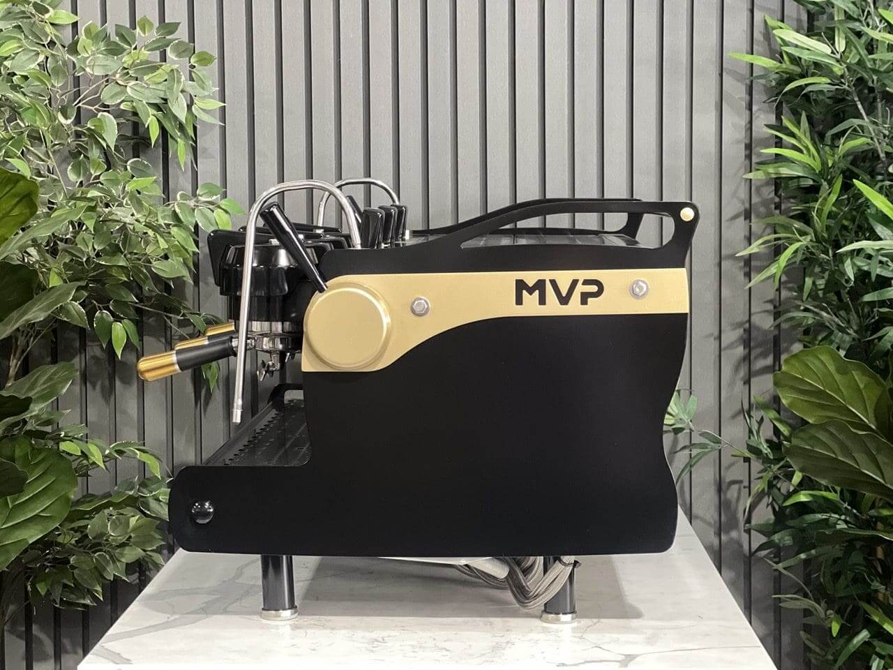 Synesso MVP Shot Timers Black - 3 Group Commercial Espresso Machine - Gold