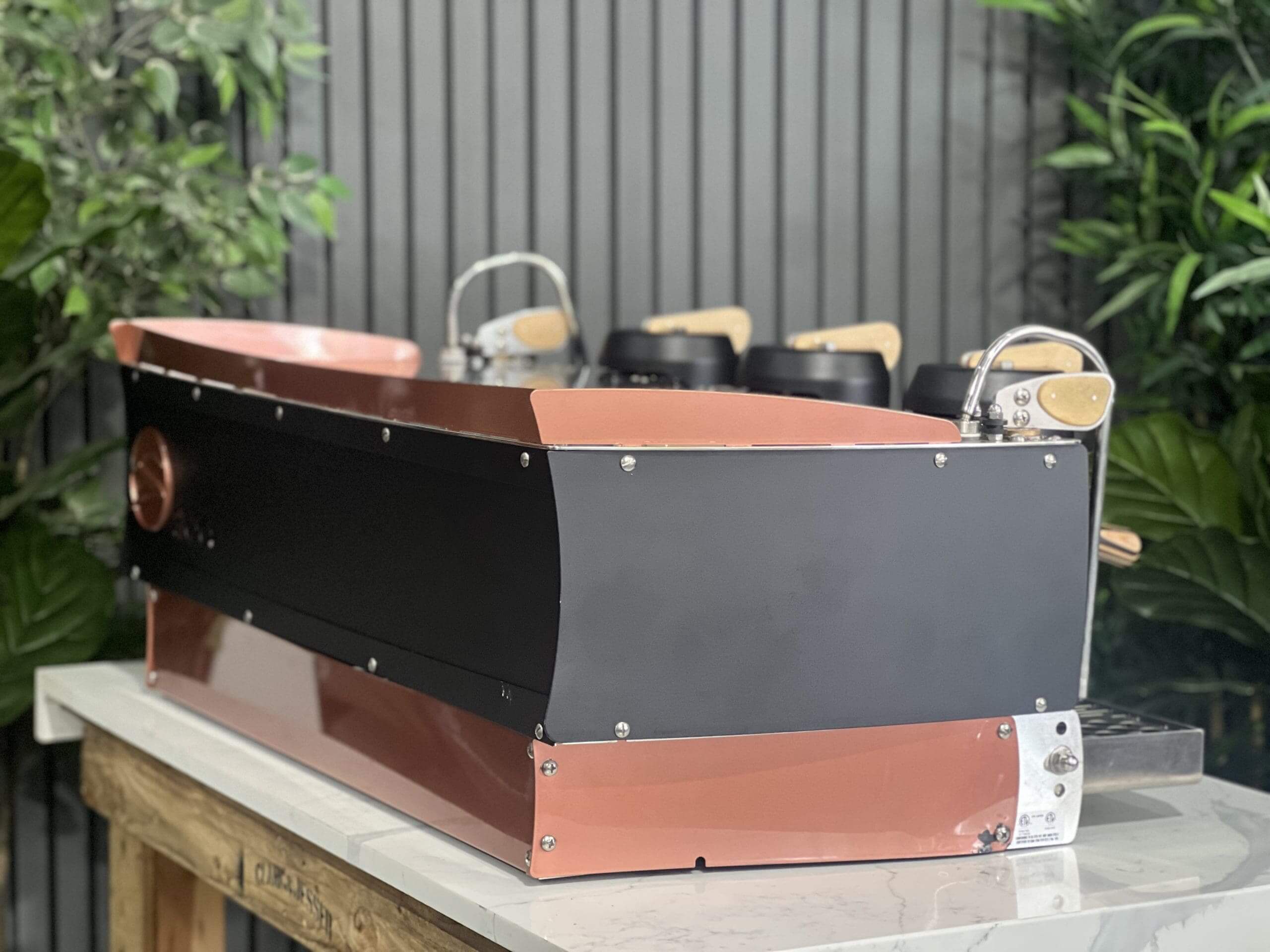 Synesso S300 Timber Accents Black - 3 Group Commercial Espresso Machine - Copper