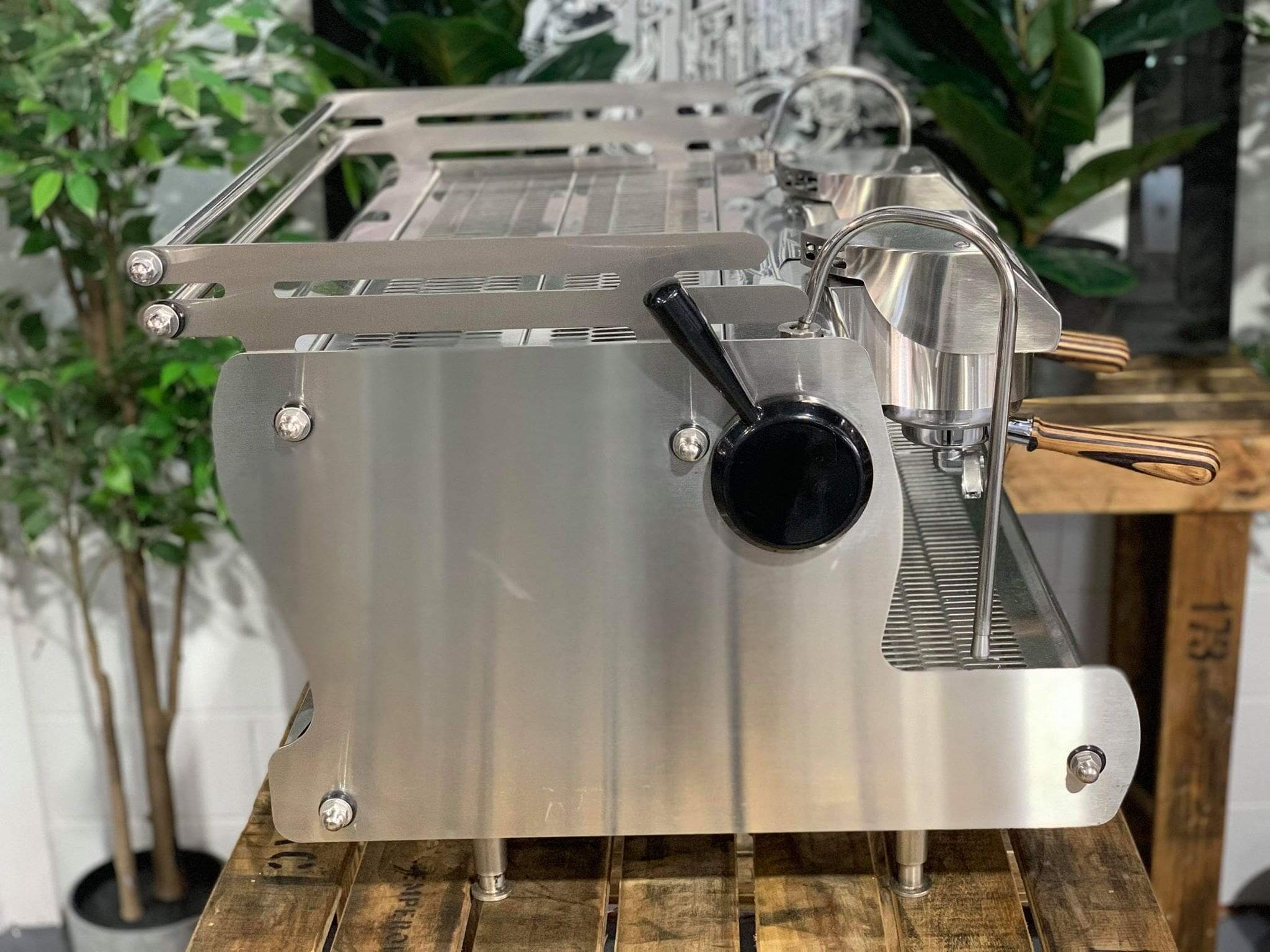 Synesso Sabre Stainless Steel with - 2 Group Commercial Espresso Machine - Timber