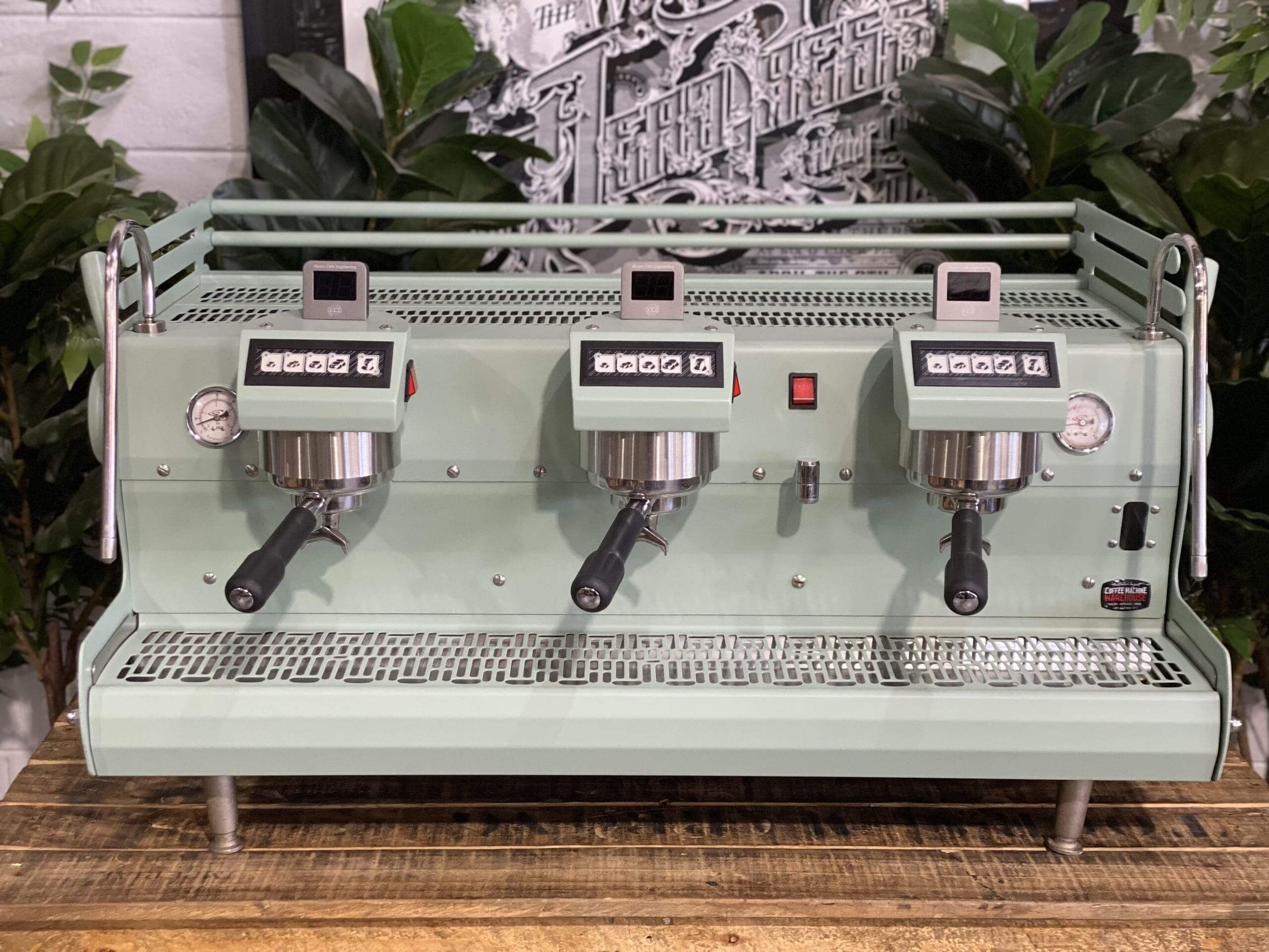Synesso Sabre W Shot Timers Sage - 3 Group Commercial Espresso Machine - Green