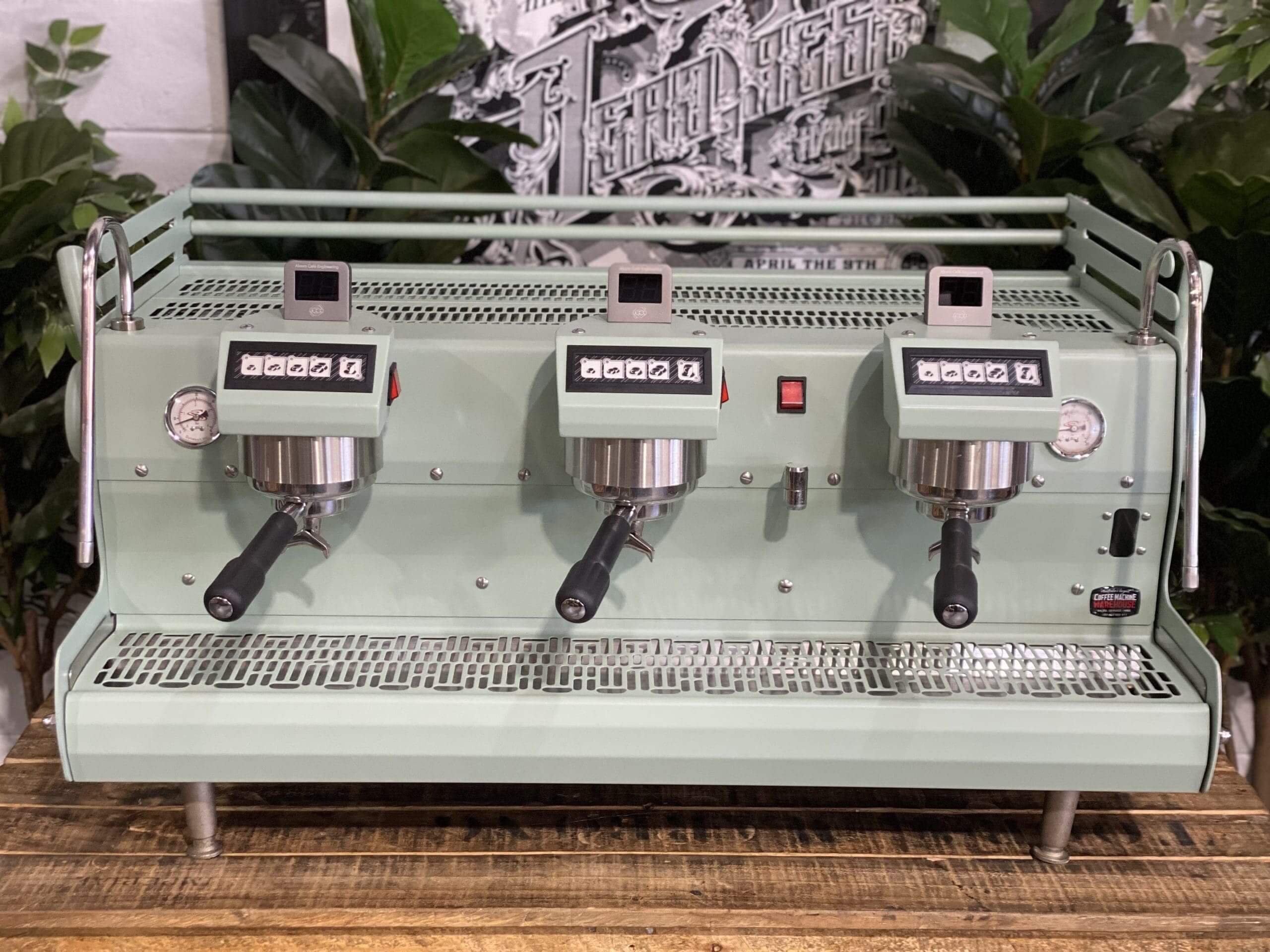 Synesso Sabre W Shot Timers Sage - 3 Group Commercial Espresso Machine - Green
