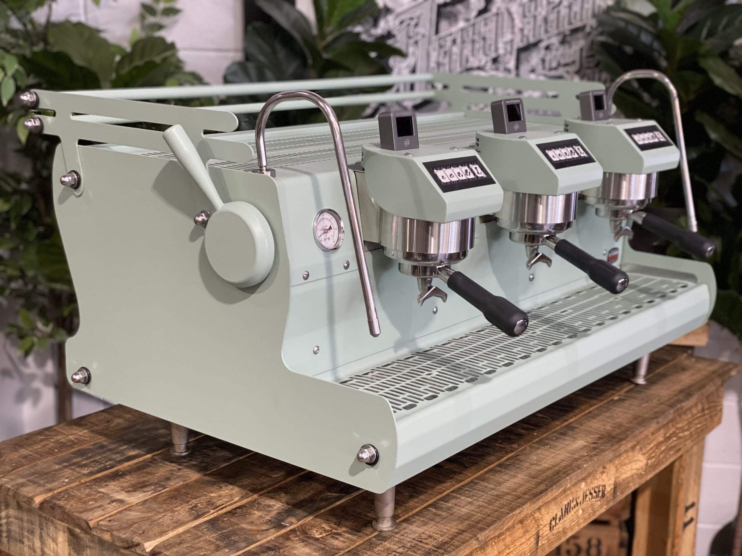 Synesso Sabre W Shot Timers Sage - 3 Group Commercial Espresso Machine - Green