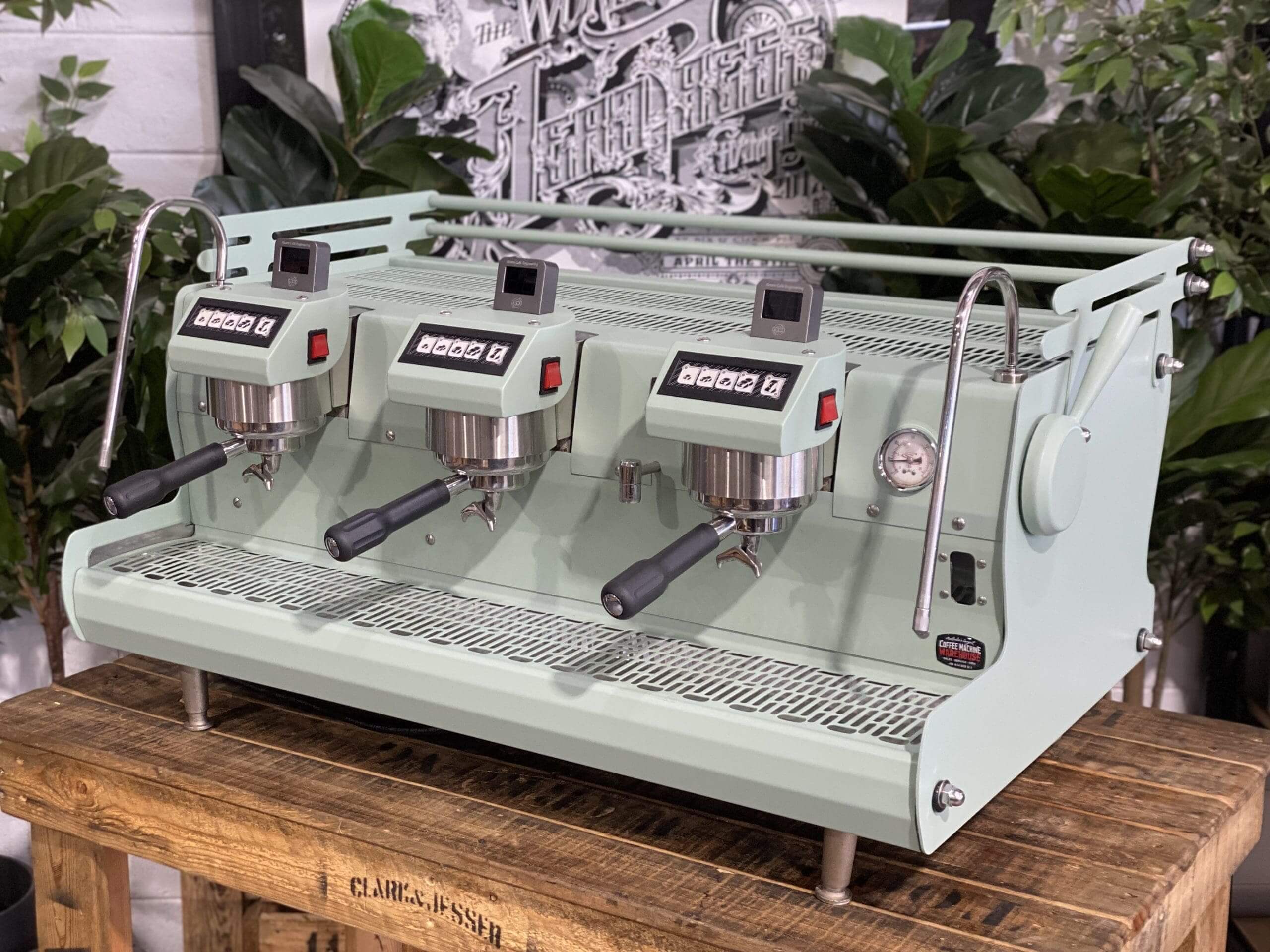 Synesso Sabre W Shot Timers Sage - 3 Group Commercial Espresso Machine - Green