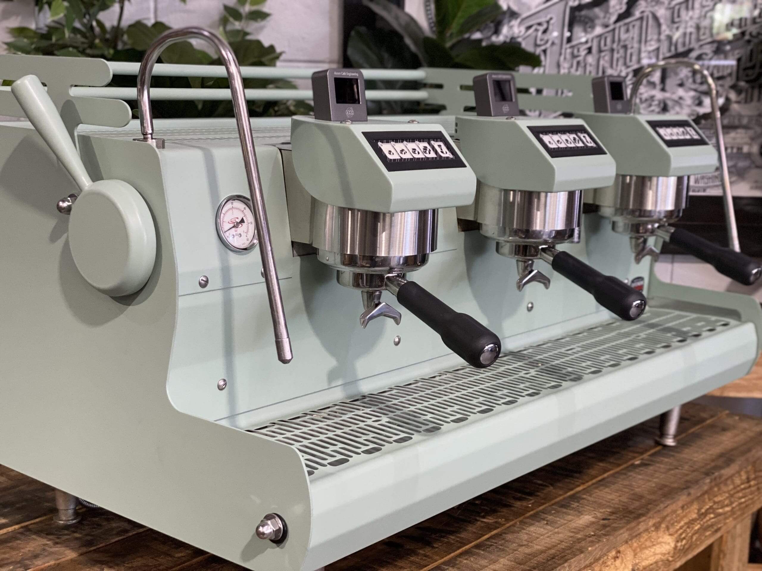 Synesso Sabre W Shot Timers Sage - 3 Group Commercial Espresso Machine - Green