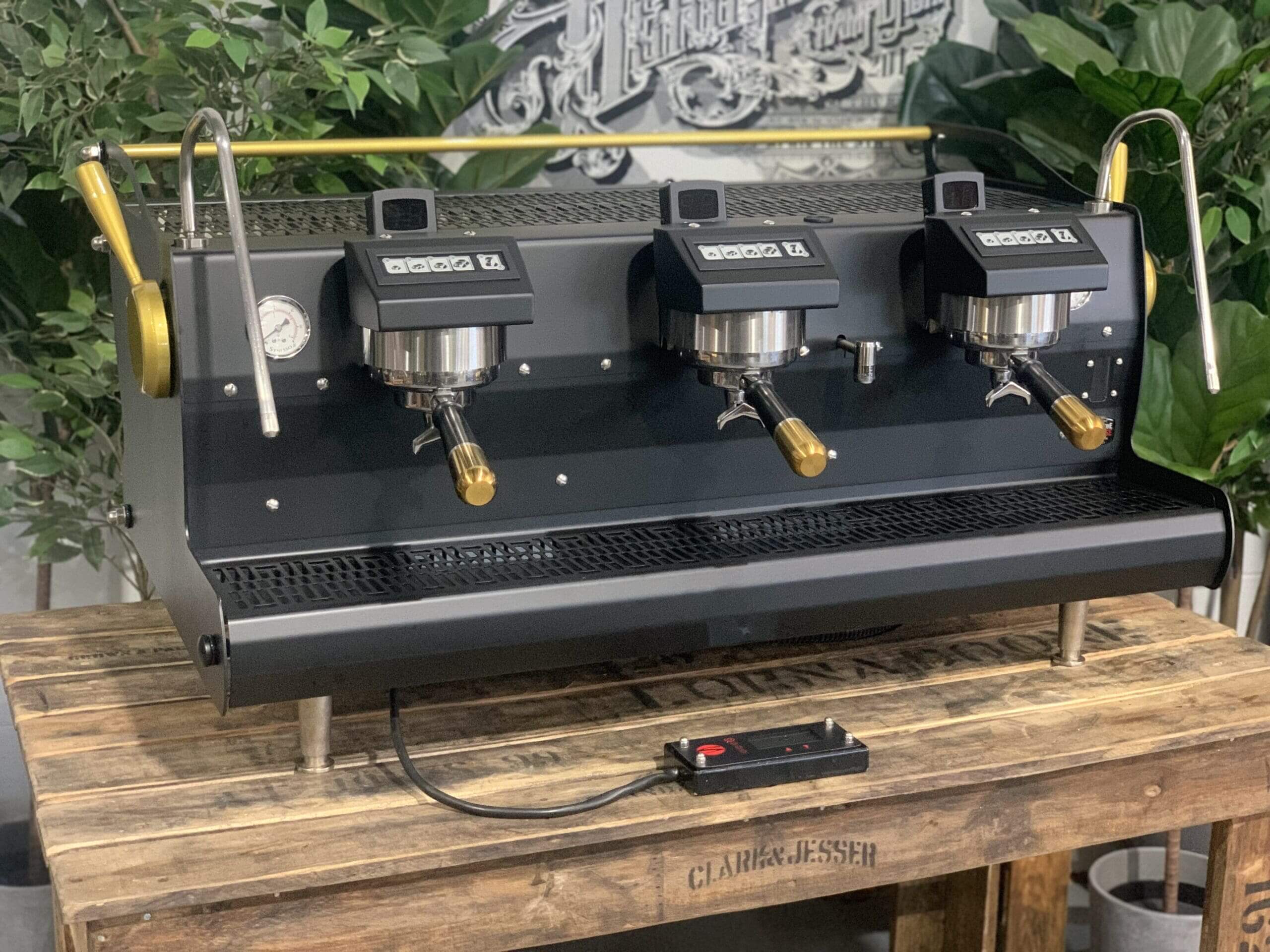 Synesso Sabre Black and - 3 Group Commercial Espresso Machine - Gold
