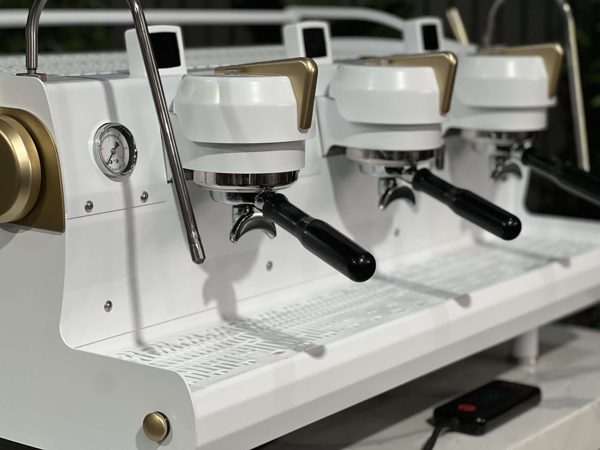 Synesso MVP White - 3 Group Commercial Espresso Machine - Gold
