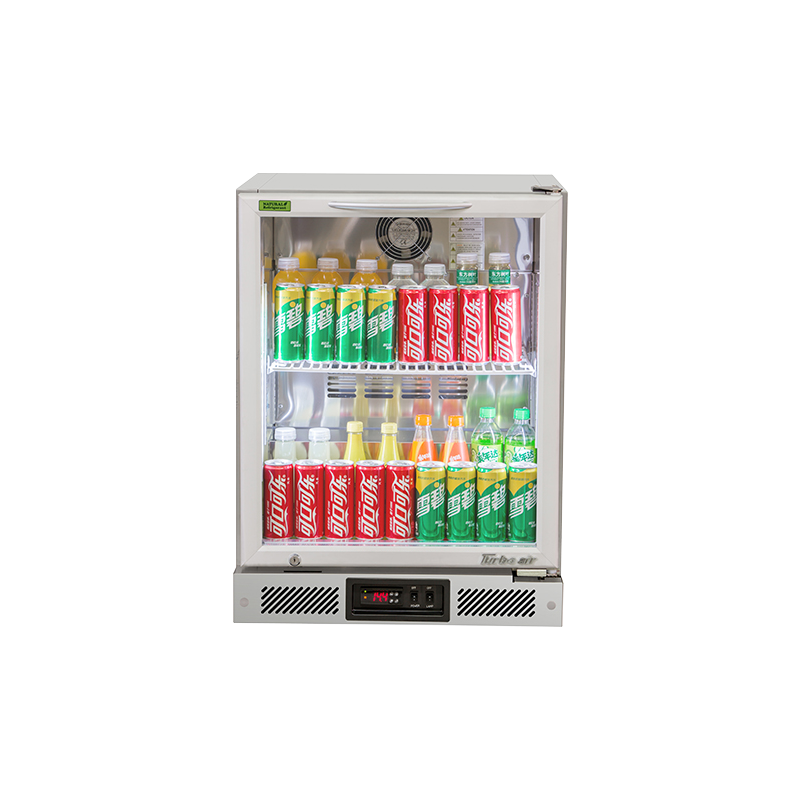 Turbo Air 1 Swing Glass Door Back Bar Fridge - Stainless Steel