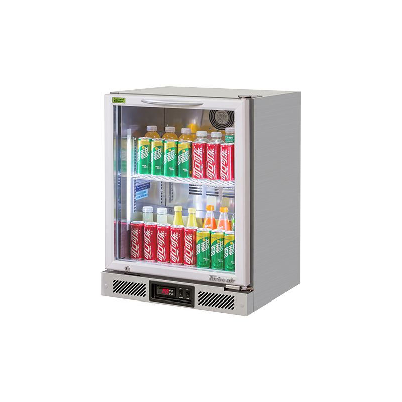Turbo Air 1 Swing Glass Door Back Bar Fridge - Stainless Steel