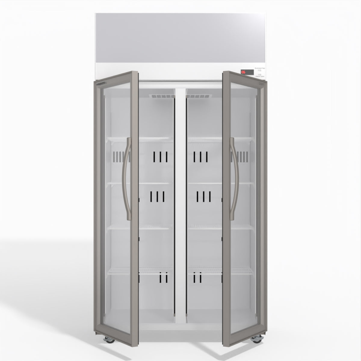 Skope TCE1000N 2 Glass Door Display or Storage Fridge with EZICORE 896L - TCE1000N