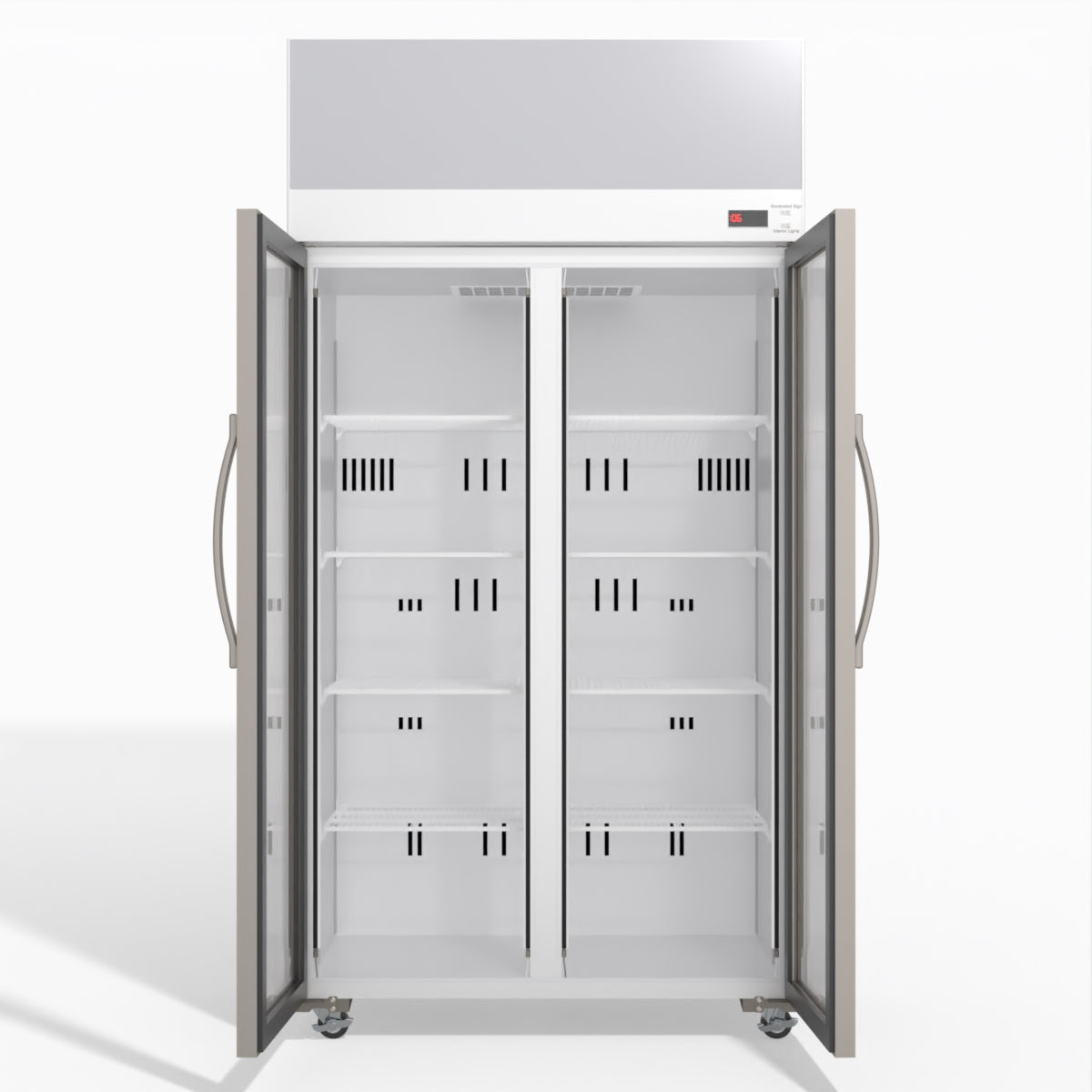 Skope TCE1000N 2 Glass Door Display or Storage Fridge with EZICORE 896L - TCE1000N