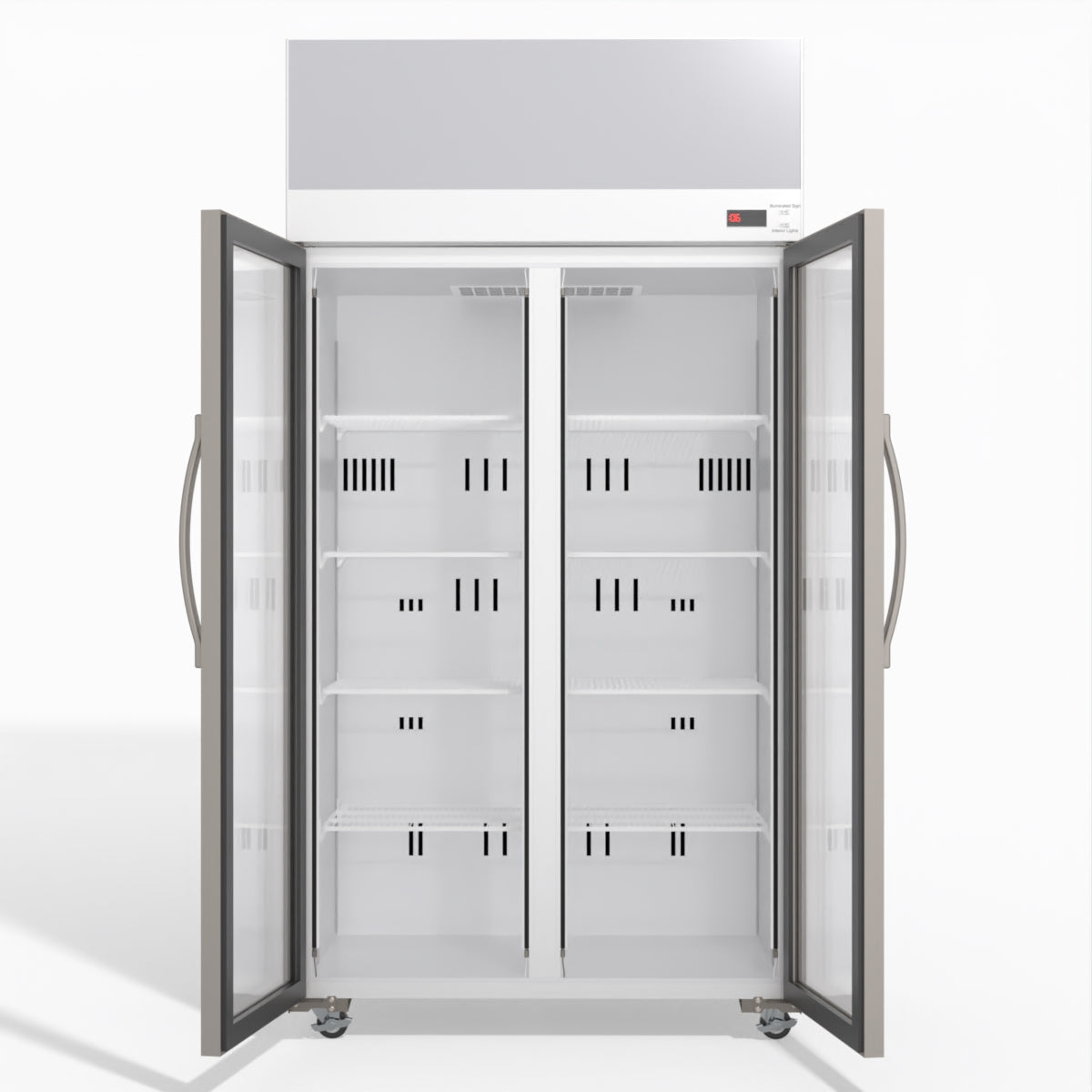 Skope TCE1000N 2 Glass Door Display or Storage Fridge with EZICORE 896L - TCE1000N