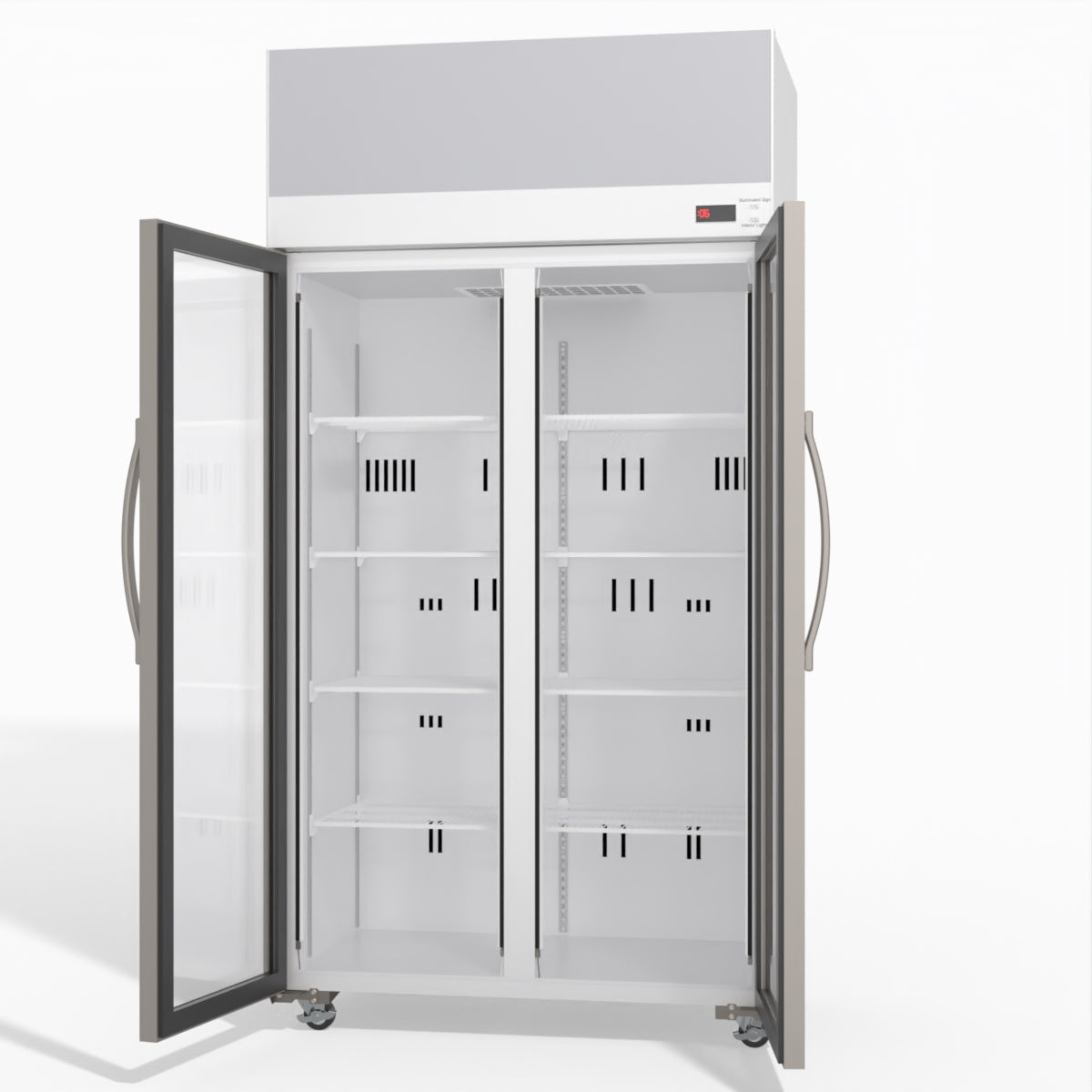 Skope TCE1000N 2 Glass Door Display or Storage Fridge with EZICORE 896L - TCE1000N