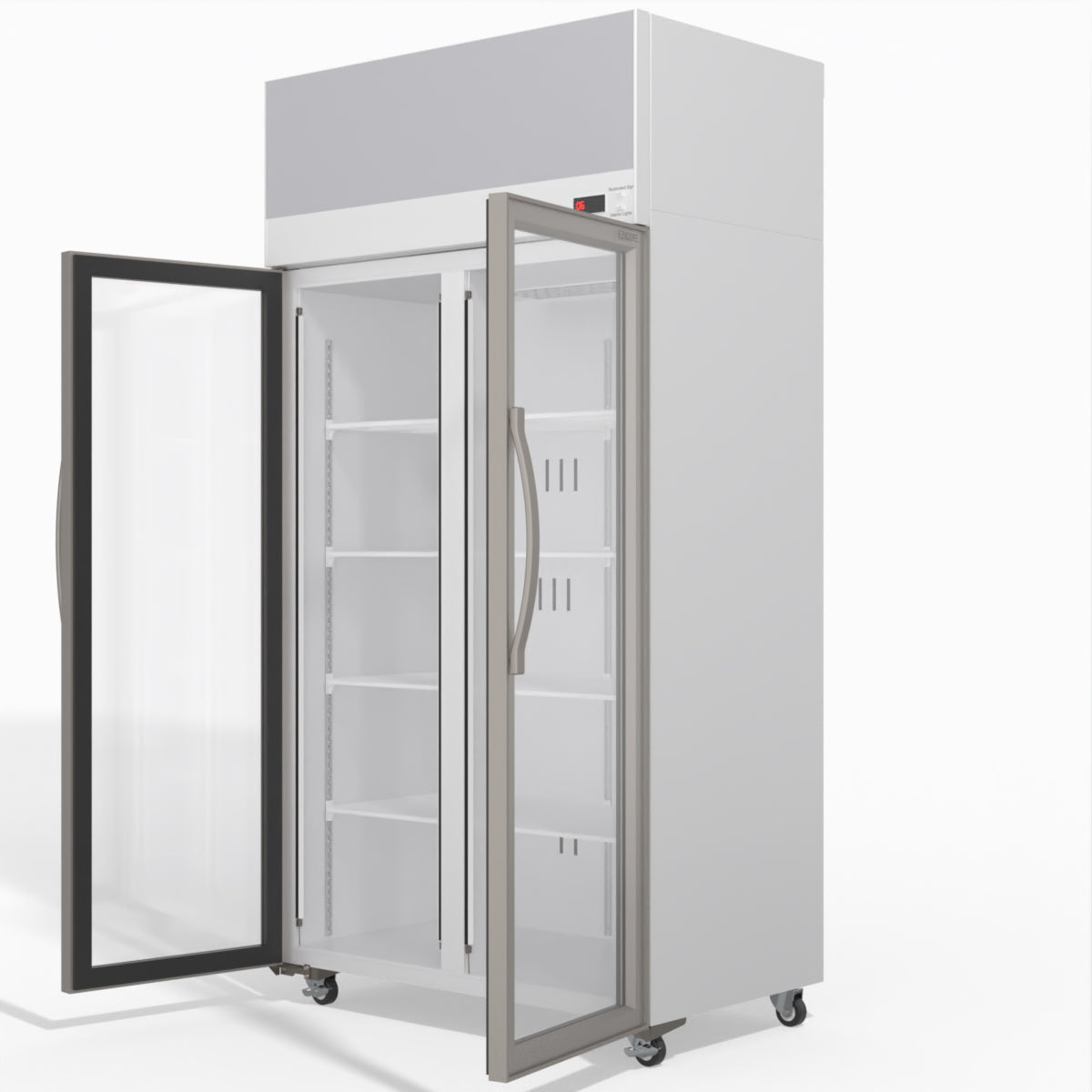 Skope TCE1000N 2 Glass Door Display or Storage Fridge with EZICORE 896L - TCE1000N
