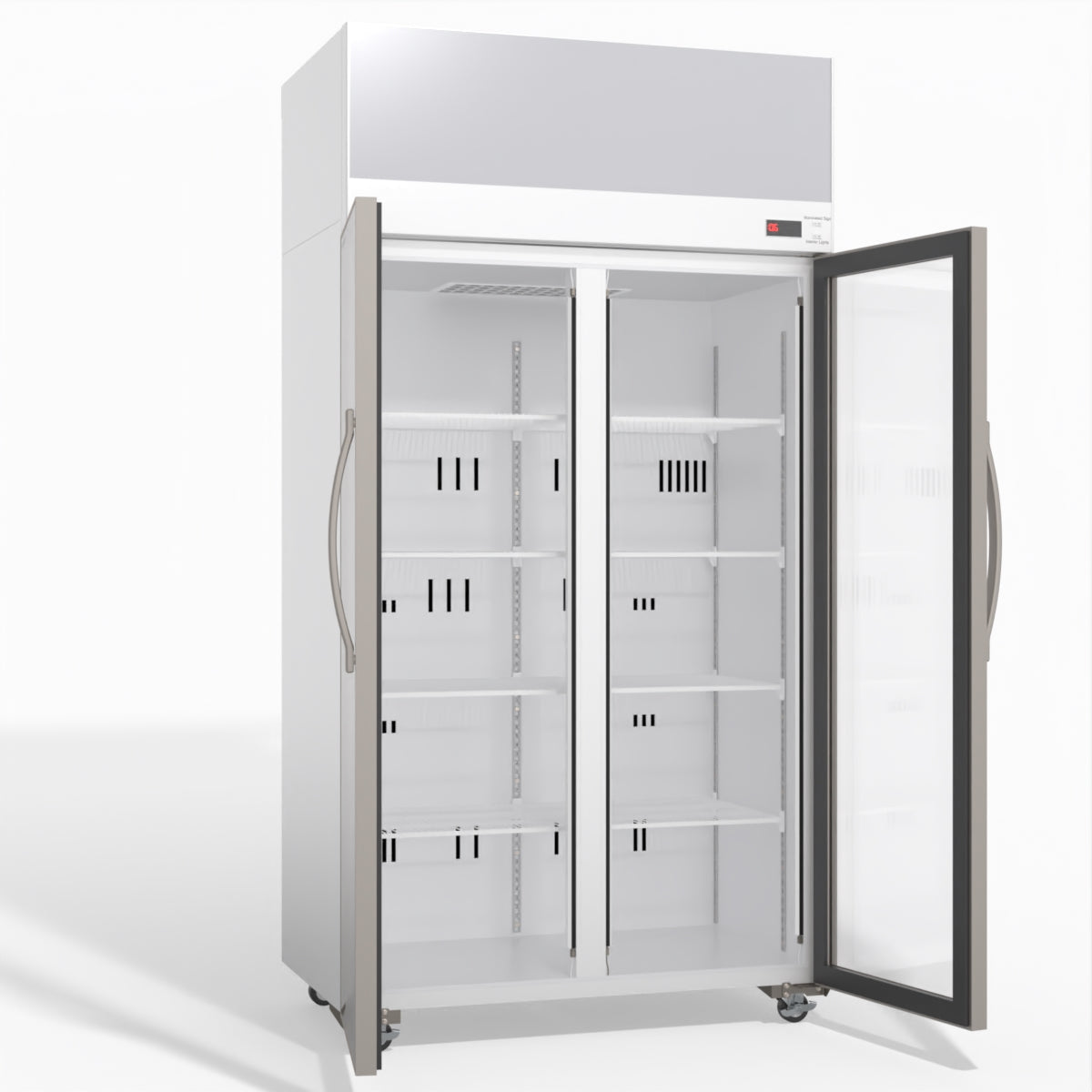 Skope TCE1000N 2 Glass Door Display or Storage Fridge with EZICORE 896L - TCE1000N