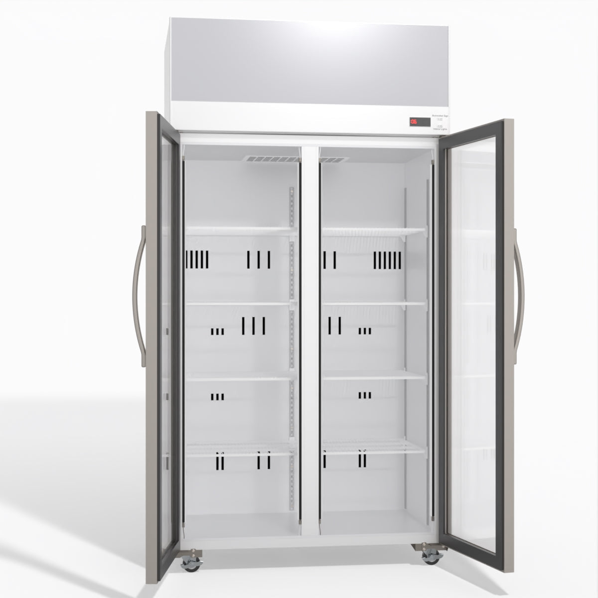 Skope TCE1000N 2 Glass Door Display or Storage Fridge with EZICORE 896L - TCE1000N