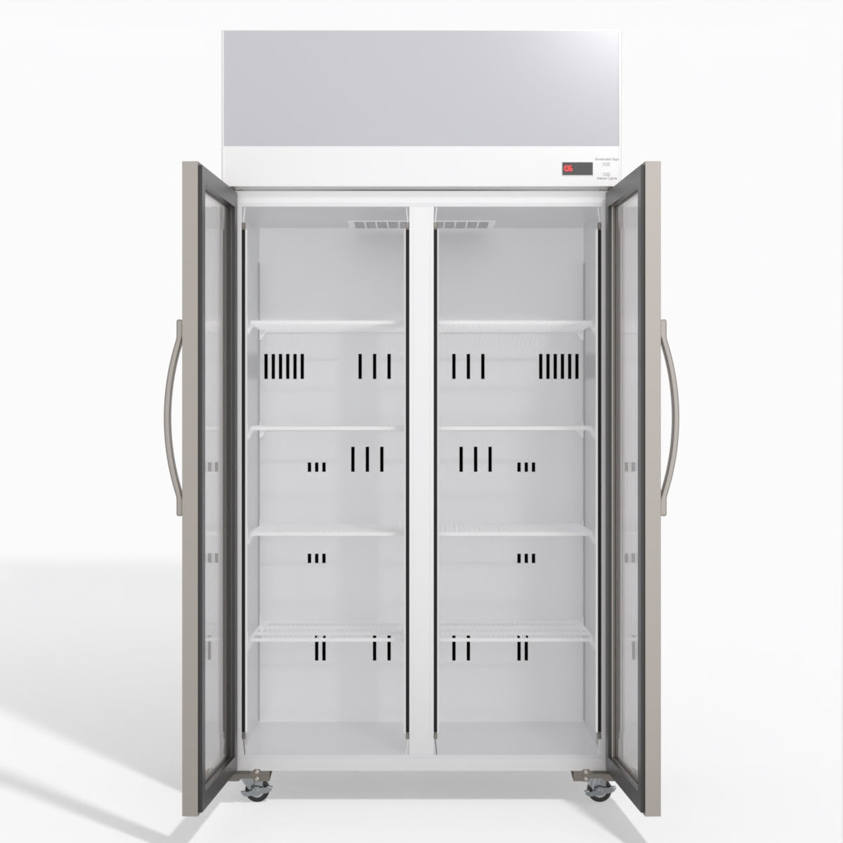 Skope TCE1000N 2 Glass Door Display or Storage Fridge with EZICORE 896L - TCE1000N